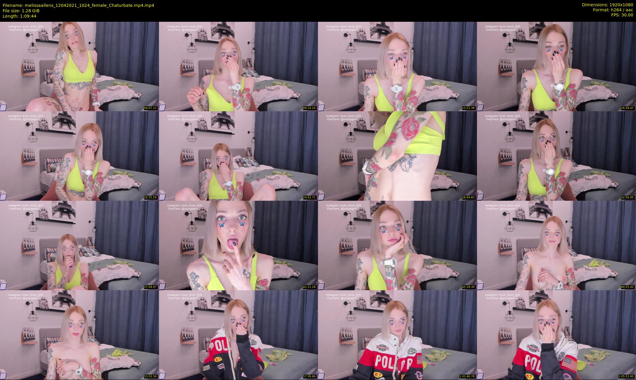 melissaallens — 70 minute Chaturbate female cam show recording, 1080p, Apr 12, 2021
