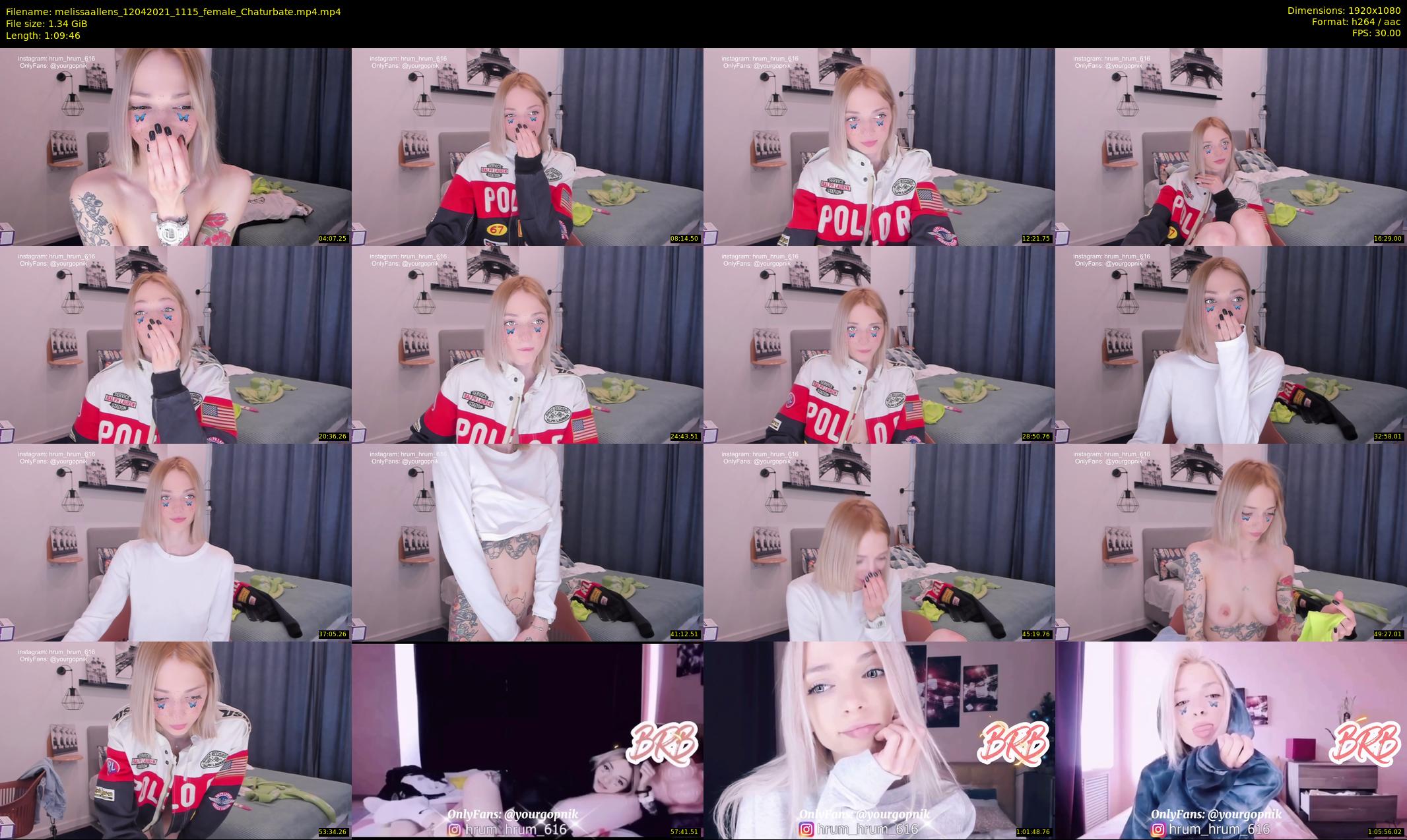 melissaallens — 70 minute Chaturbate female cam show recording, 1080p, Apr 12, 2021
