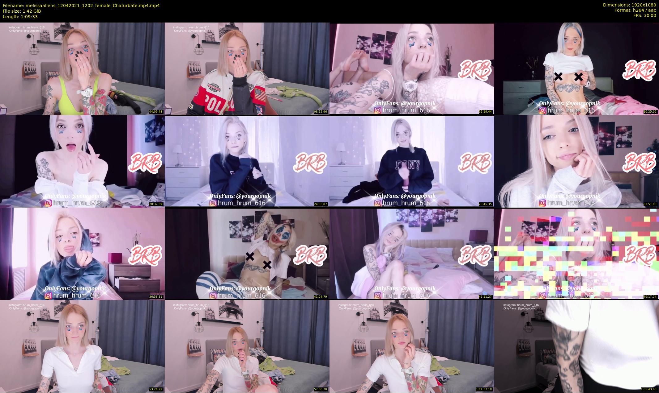 melissaallens — 70 minute Chaturbate female cam show recording, 1080p, Apr 12, 2021