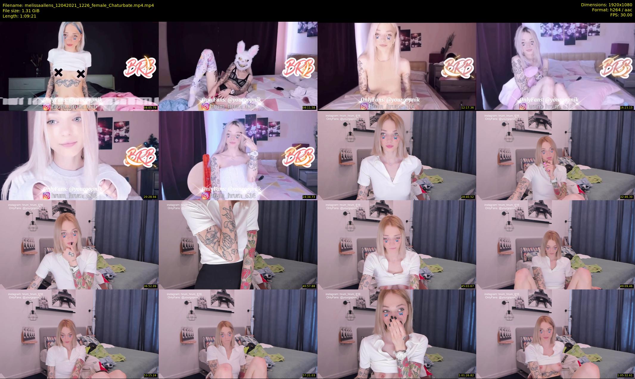 melissaallens — 70 minute Chaturbate female cam show recording, 1080p, Apr 12, 2021