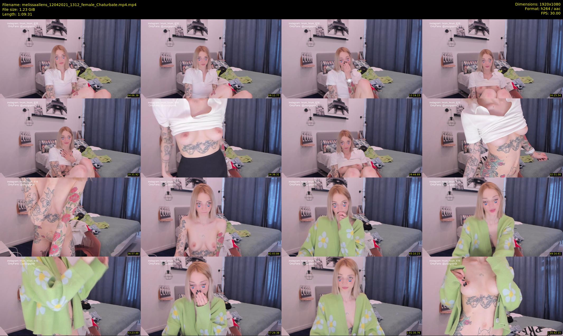 melissaallens — 70 minute Chaturbate female cam show recording, 1080p, Apr 12, 2021