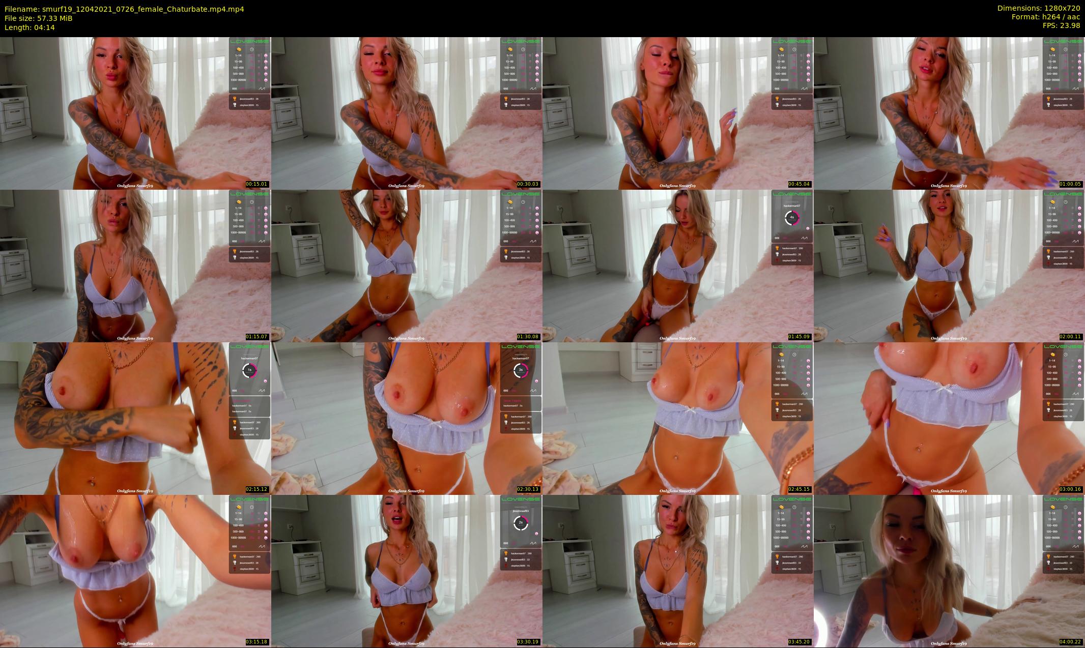 smurf19 — 5 minute Chaturbate female cam show recording, 720p, Apr 12, 2021