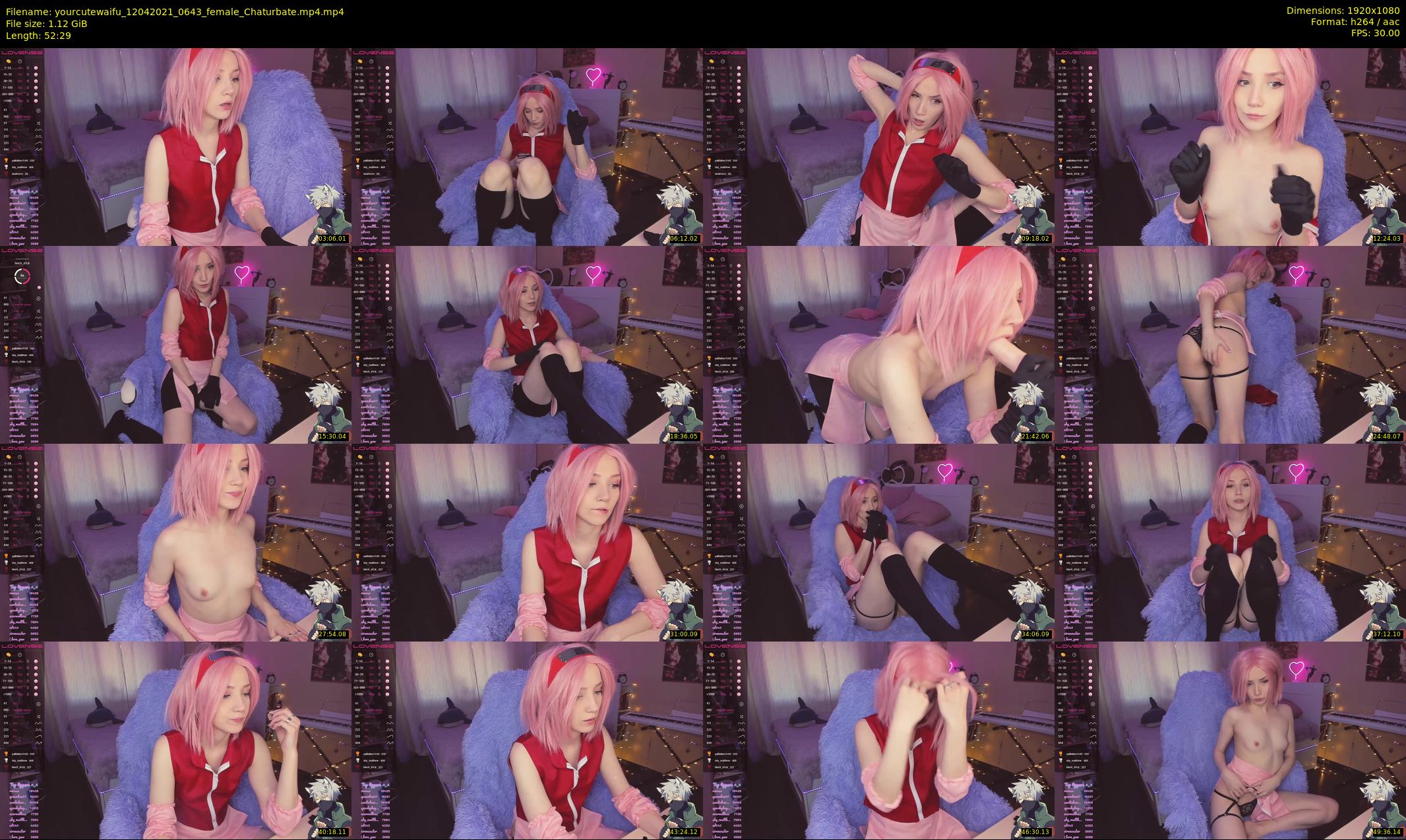 yourcutewaifu — 53 minute Chaturbate female cam show recording, 1080p, Apr 12, 2021