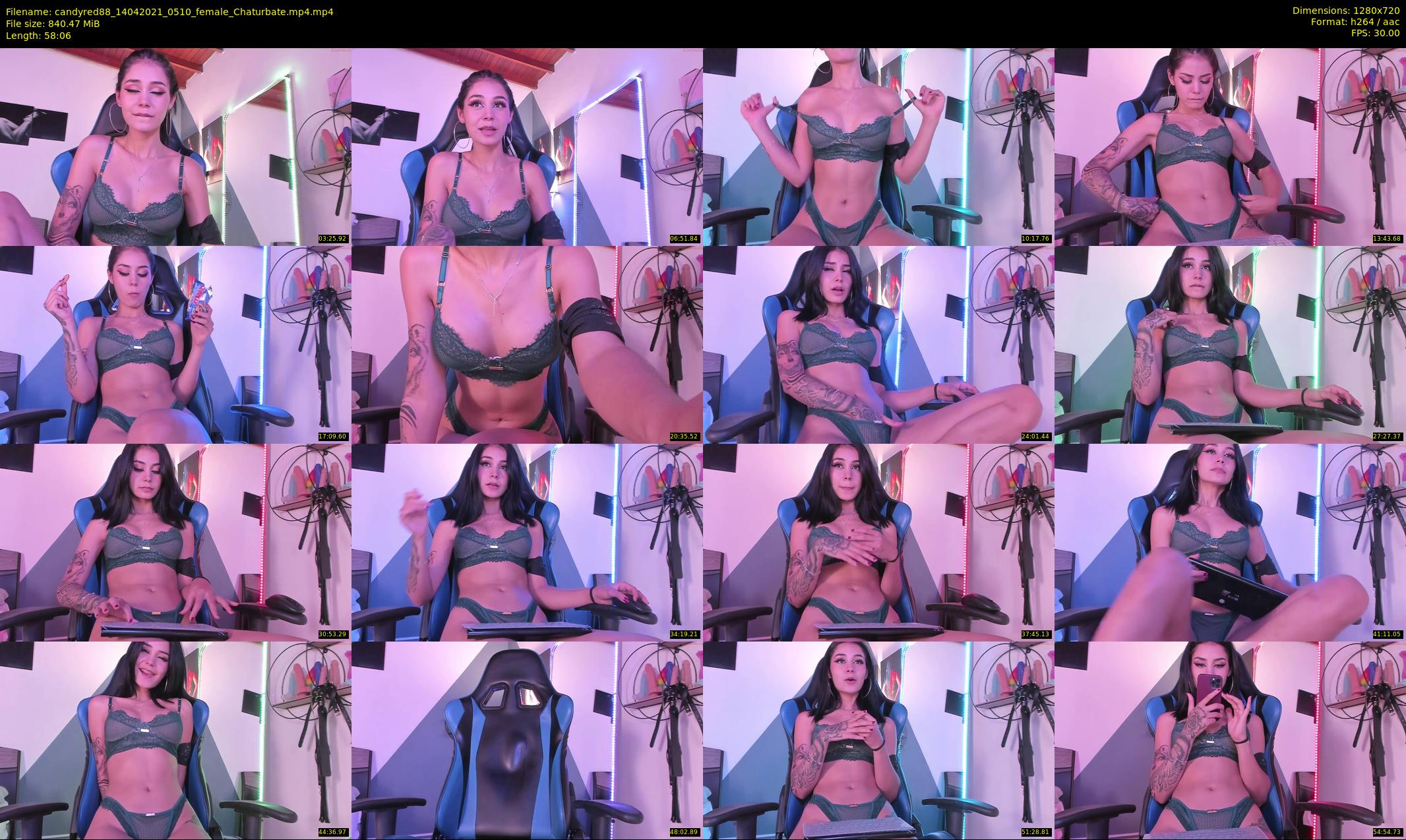 candyred88 — 59 minute Chaturbate female cam show recording, 720p, Apr 14, 2021