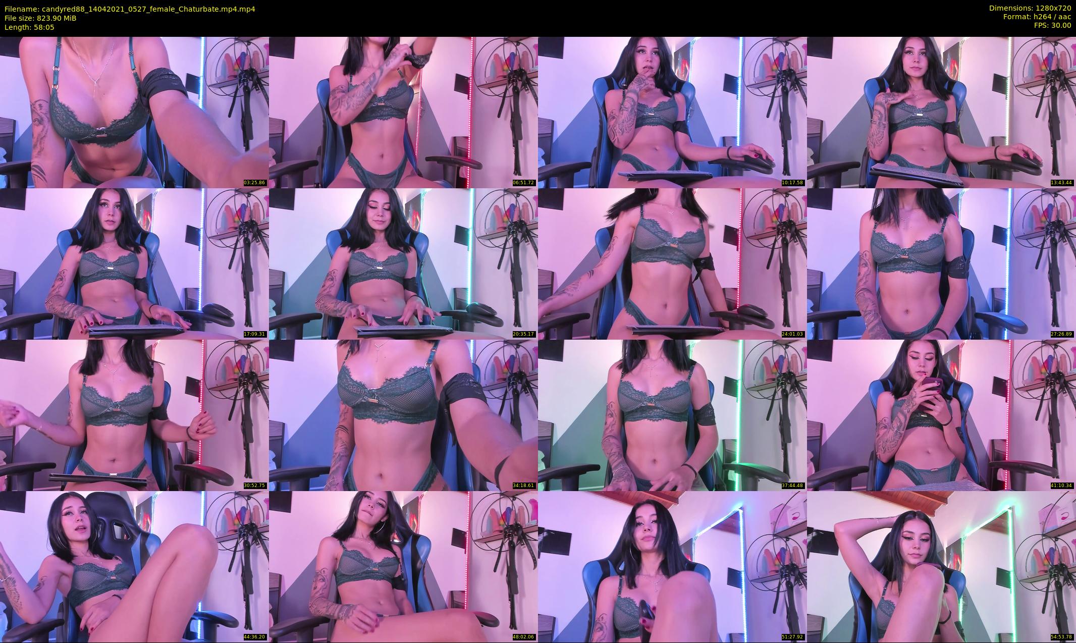 candyred88 — 59 minute Chaturbate female cam show recording, 720p, Apr 14, 2021