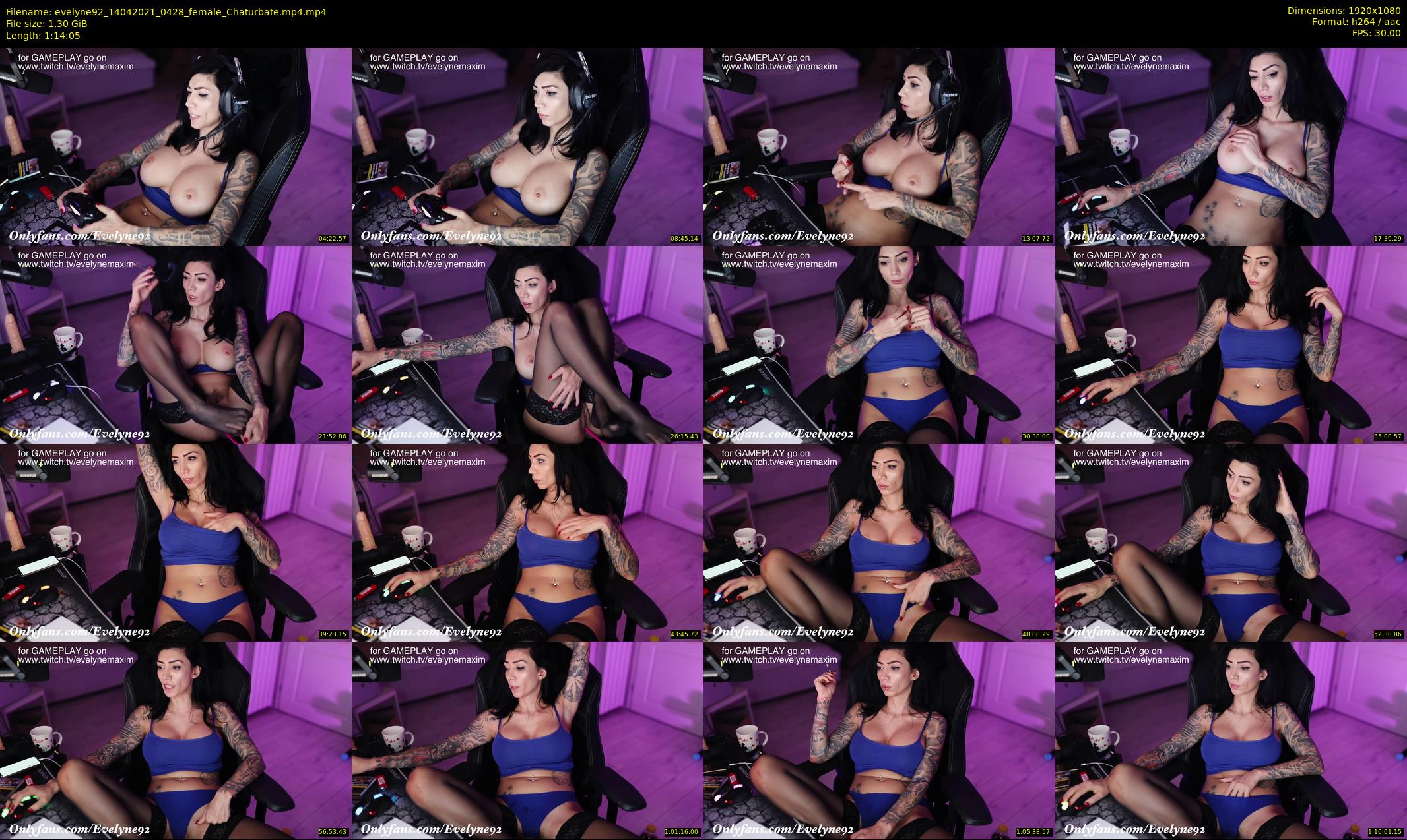 evelyne92 — 75 minute Chaturbate female cam show recording, 1080p, Apr 14, 2021