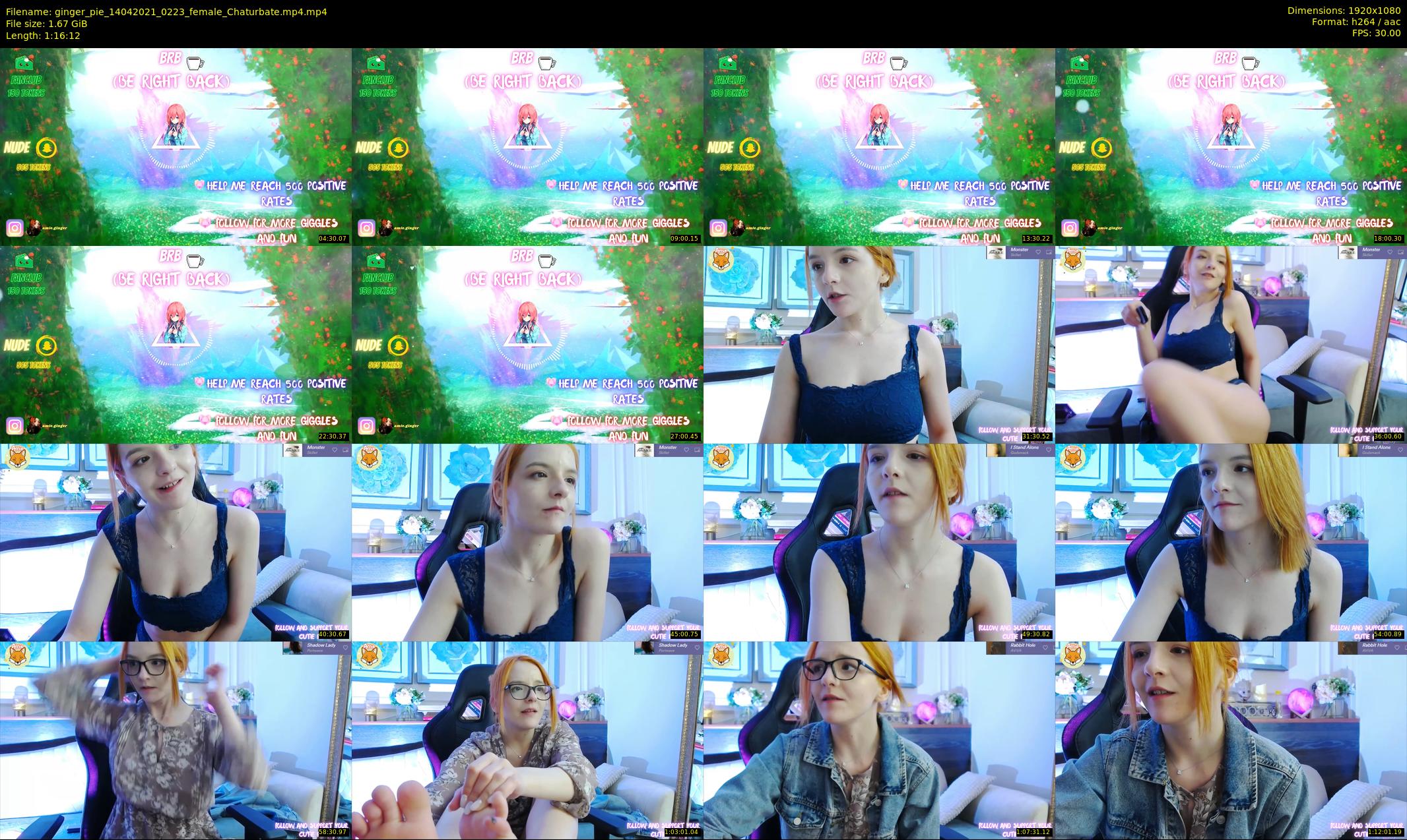 ginger_pie — 77 minute Chaturbate female cam show recording, 1080p, Apr 14, 2021