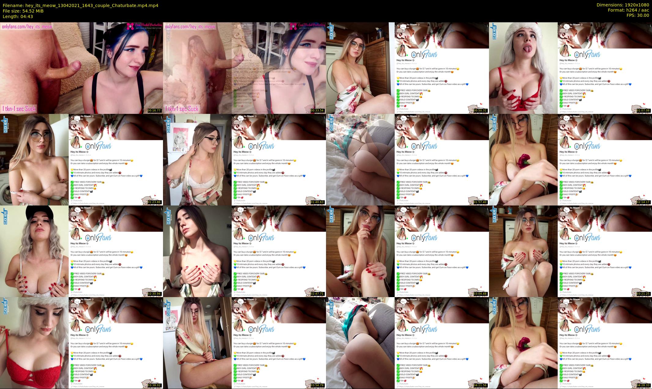 hey_its_meow — 5 minute Chaturbate couple cam show recording, 1080p, Apr 13, 2021