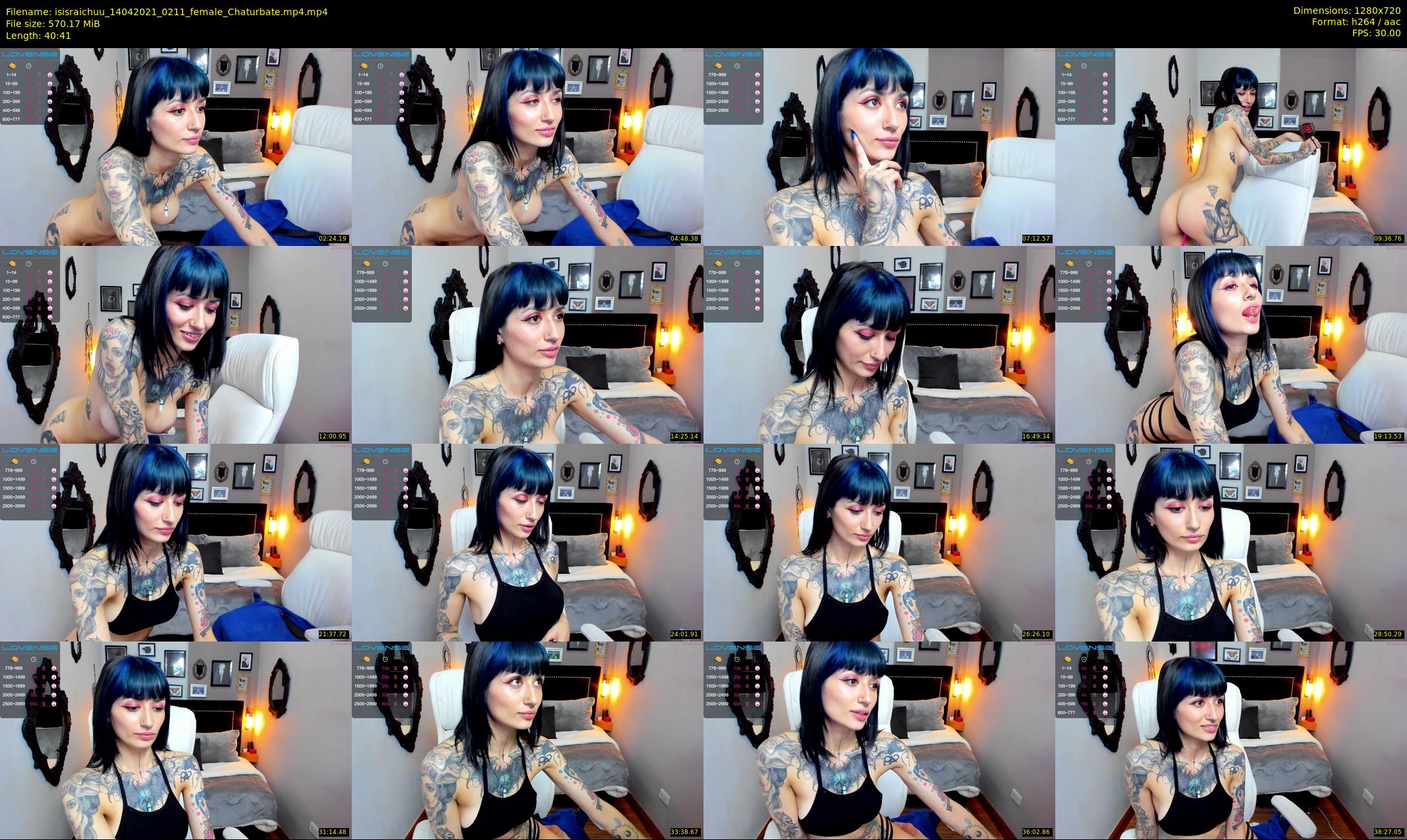 isisraichuu — 41 minute Chaturbate female cam show recording, 720p, Apr 14, 2021