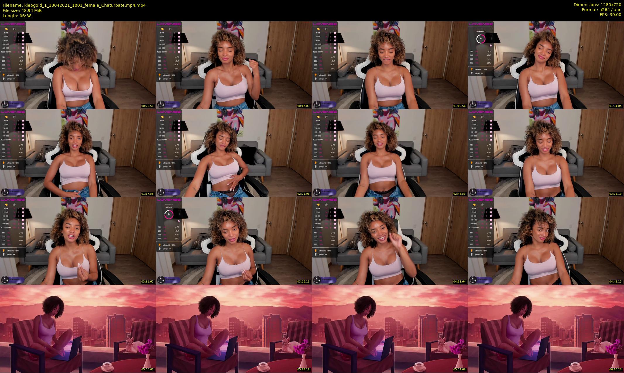 kleogold_1 — 7 minute Chaturbate female cam show recording, 720p, Apr 13, 2021
