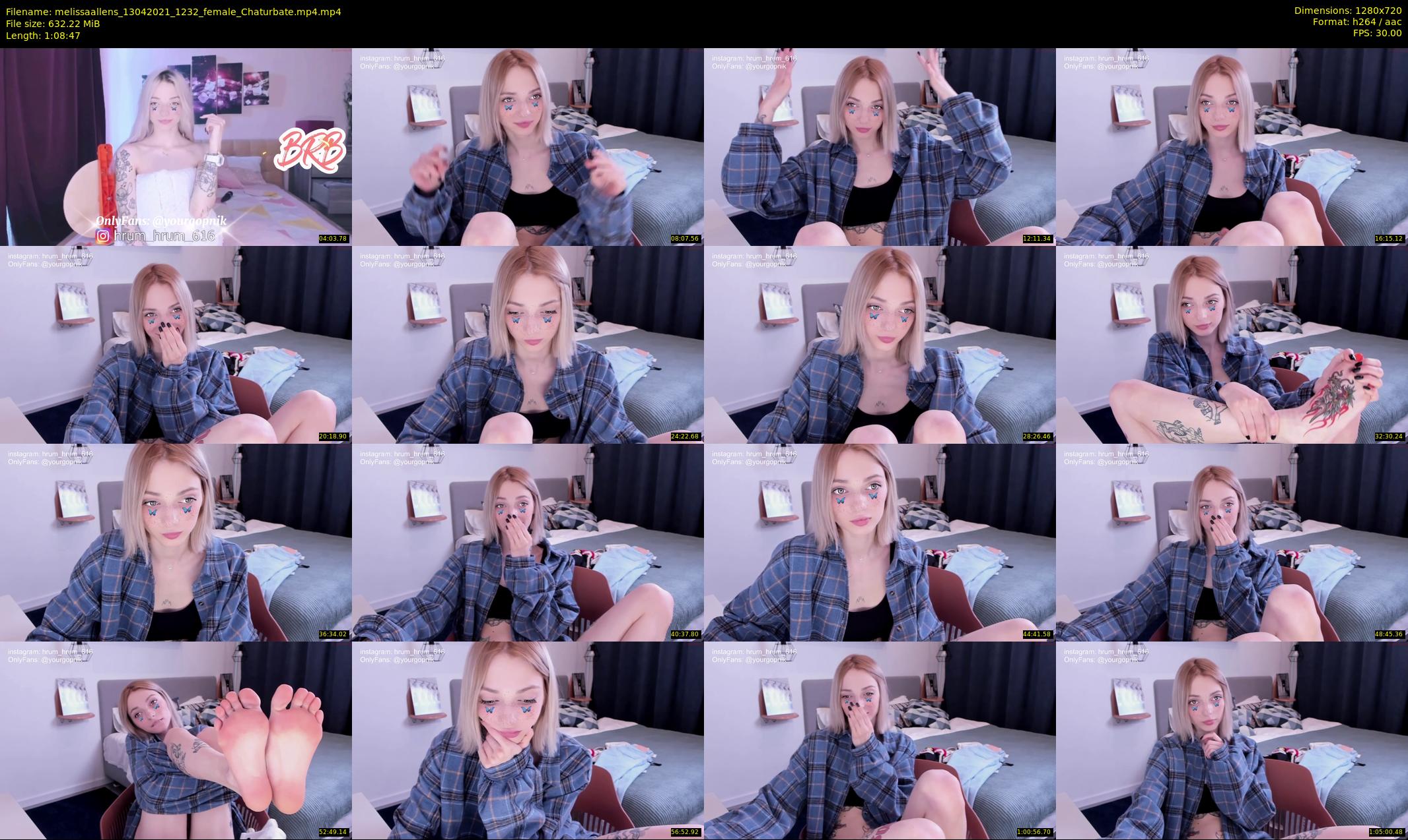 melissaallens — 69 minute Chaturbate female cam show recording, 720p, Apr 13, 2021