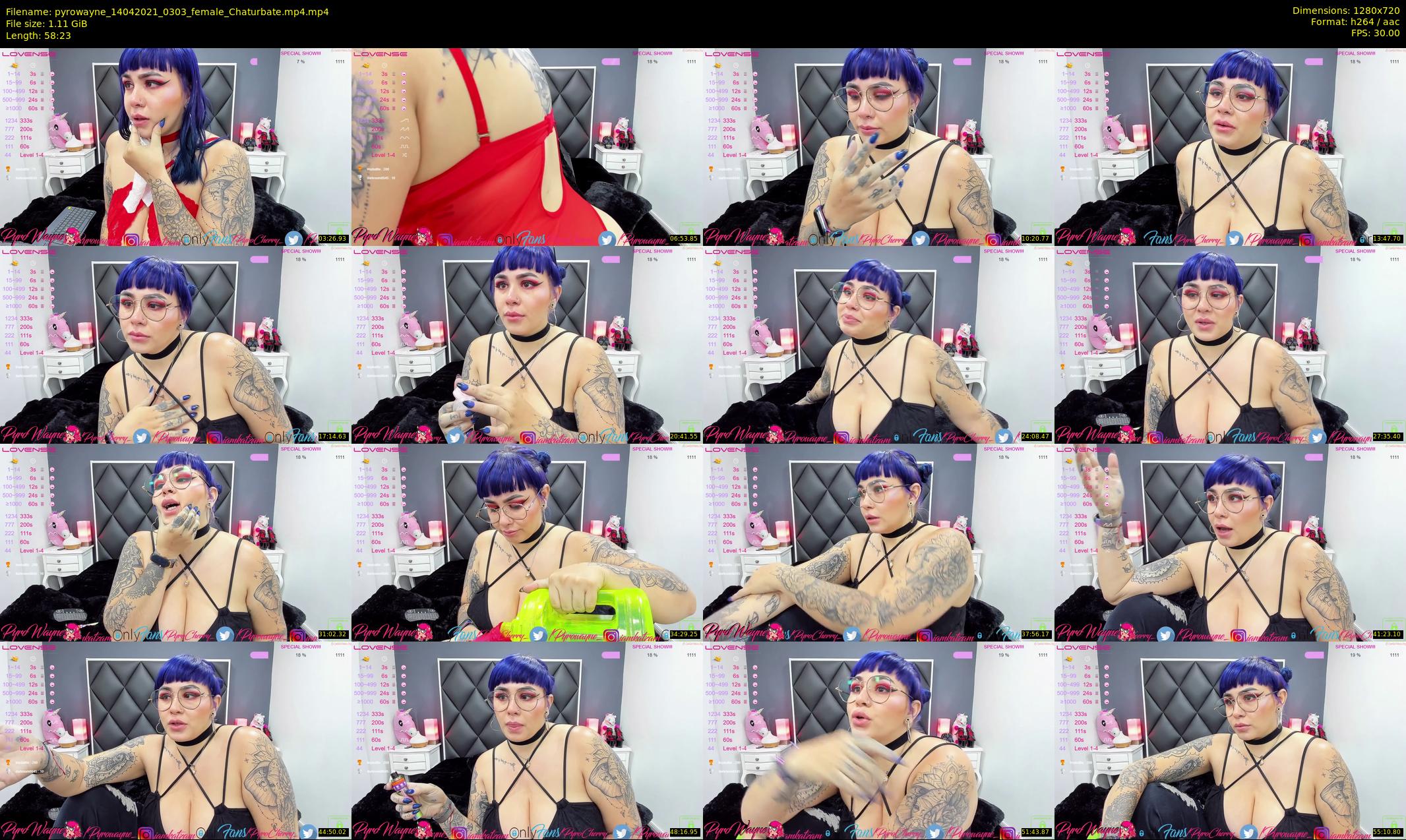 pyrowayne — 59 minute Chaturbate female cam show recording, 720p, Apr 14, 2021