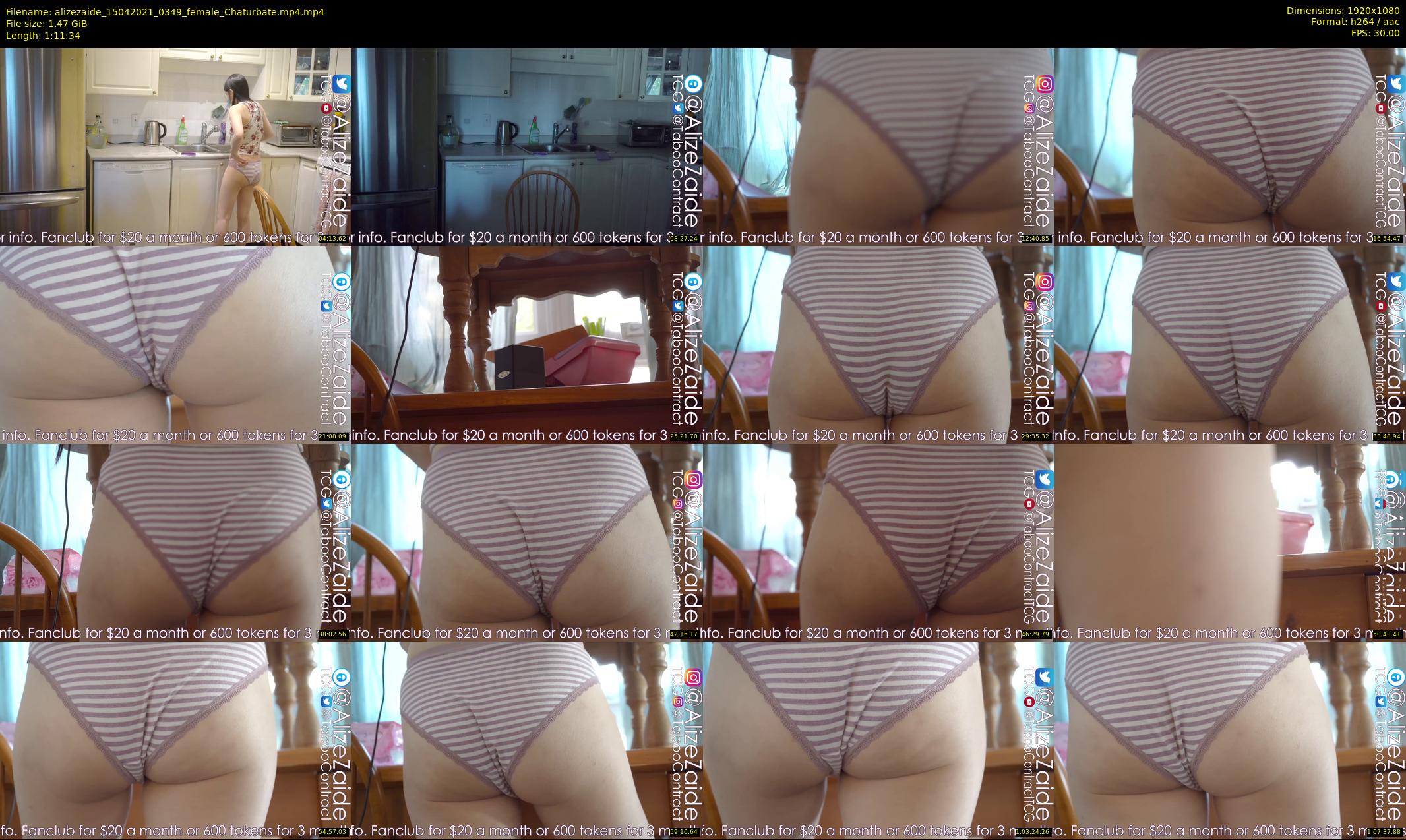 alizezaide — 72 minute Chaturbate female cam show recording, 1080p, Apr 15, 2021