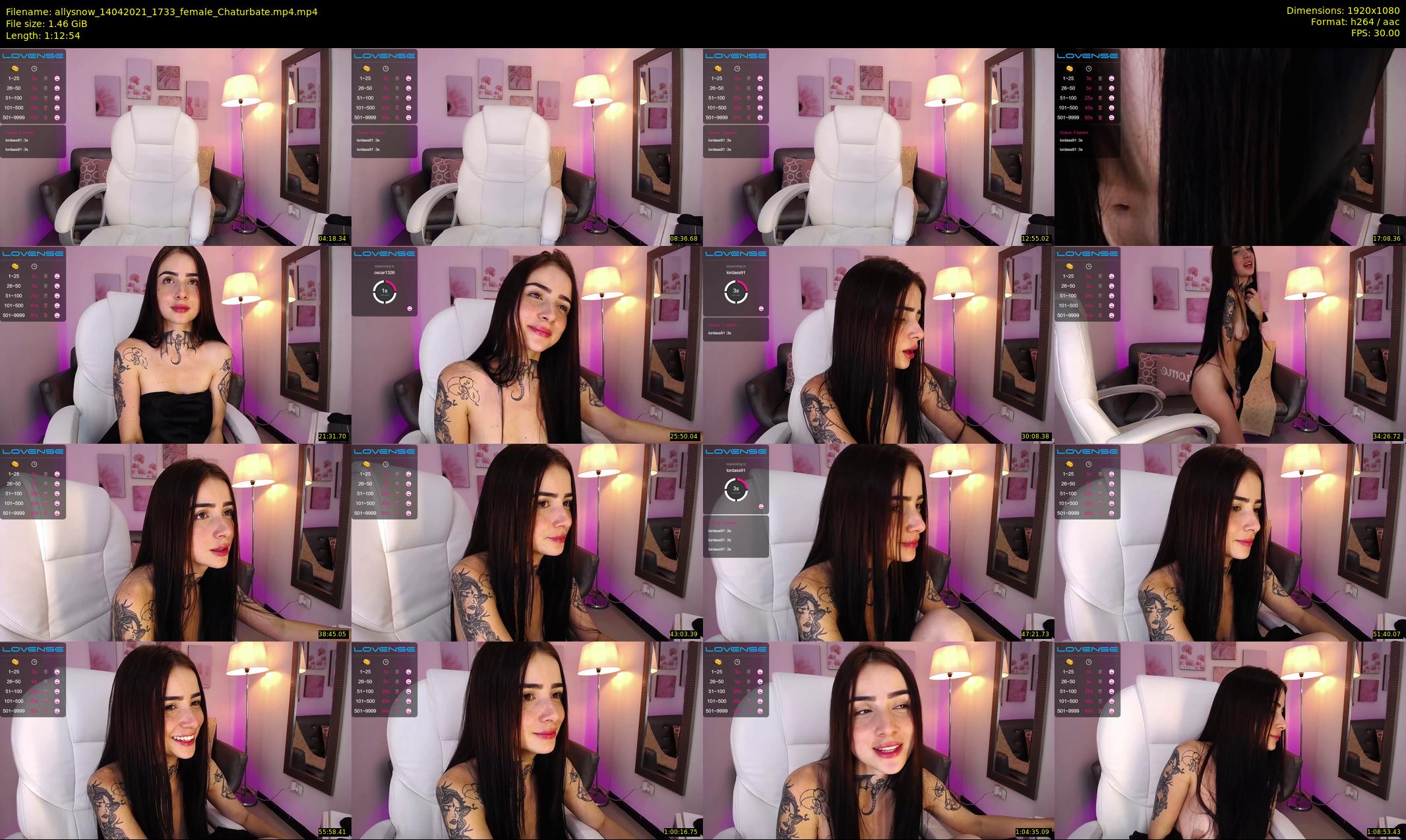 allysnow — 73 minute Chaturbate female cam show recording, 1080p, Apr 14, 2021