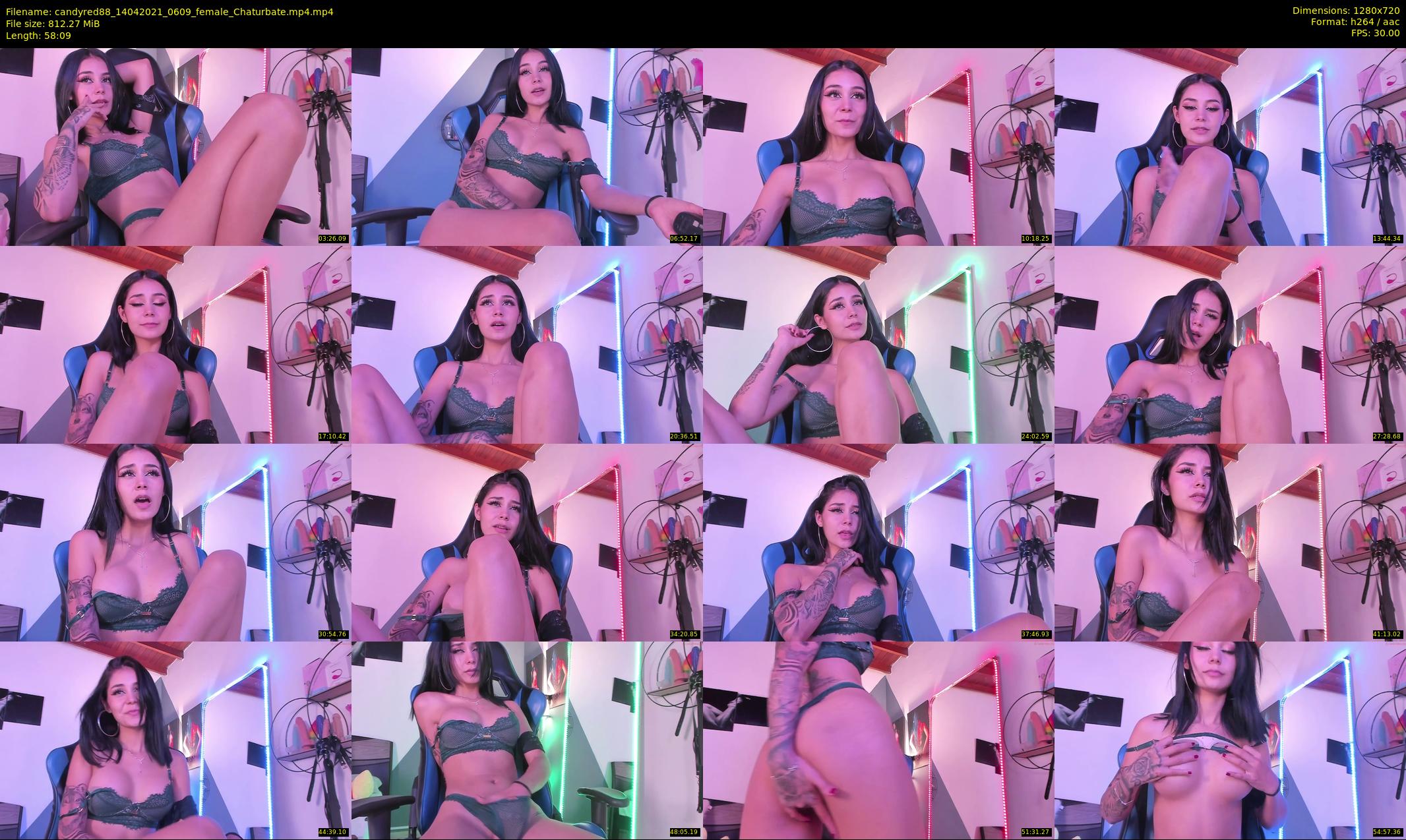 candyred88 — 59 minute Chaturbate female cam show recording, 720p, Apr 14, 2021