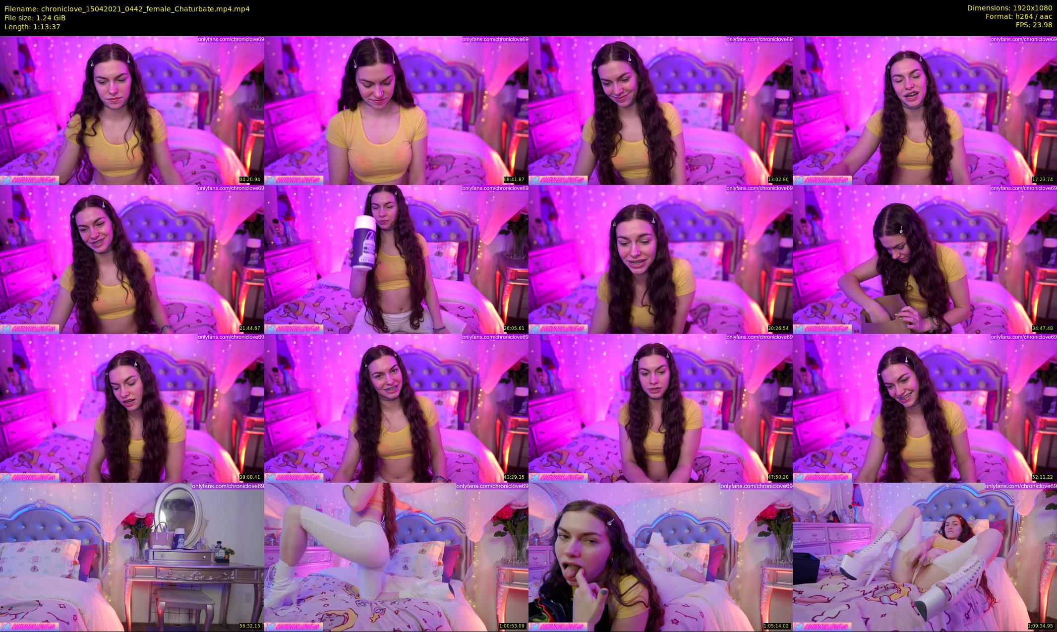 chroniclove — 74 minute Chaturbate female cam show recording, 1080p, Apr 15, 2021