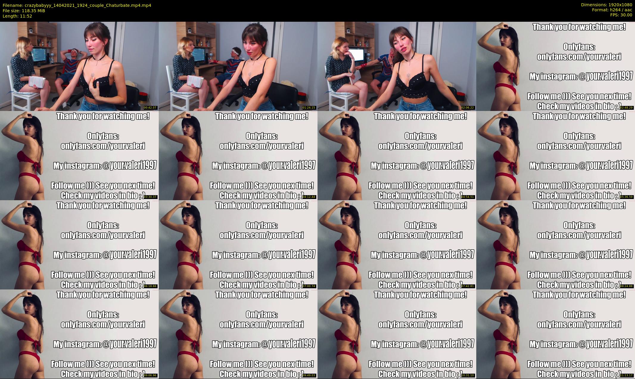crazybabyyy — 12 minute Chaturbate couple cam show recording, 1080p, Apr 14, 2021