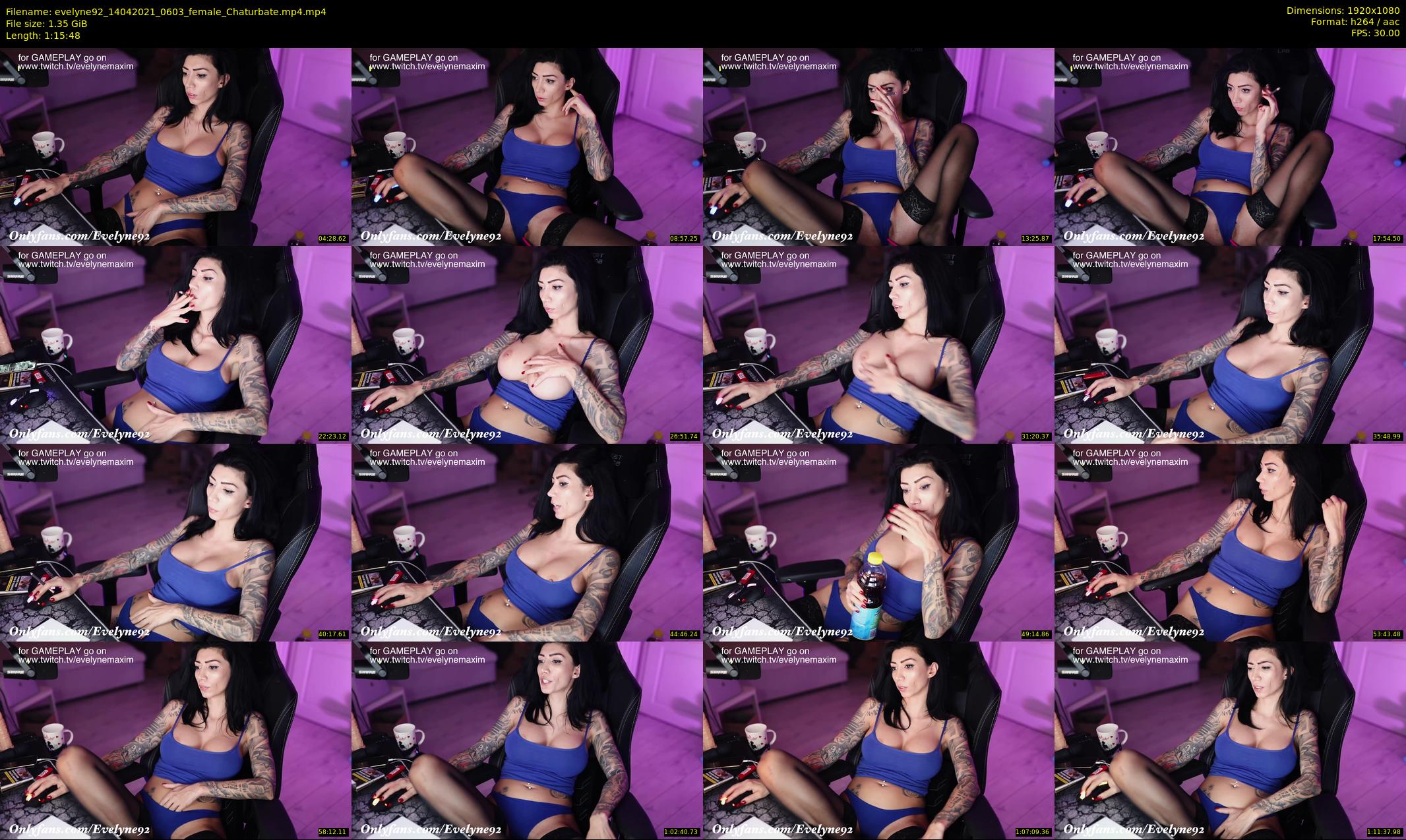 evelyne92 — 76 minute Chaturbate female cam show recording, 1080p, Apr 14, 2021