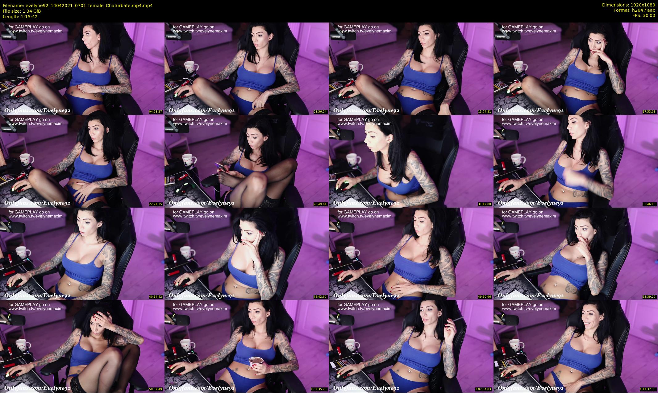 evelyne92 — 76 minute Chaturbate female cam show recording, 1080p, Apr 14, 2021
