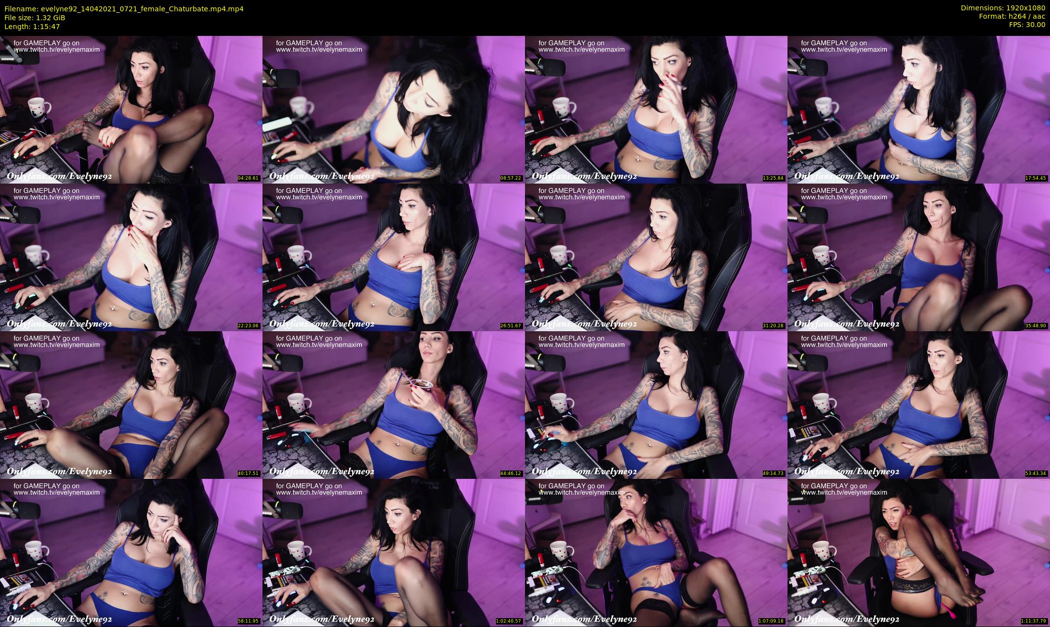 evelyne92 — 76 minute Chaturbate female cam show recording, 1080p, Apr 14, 2021