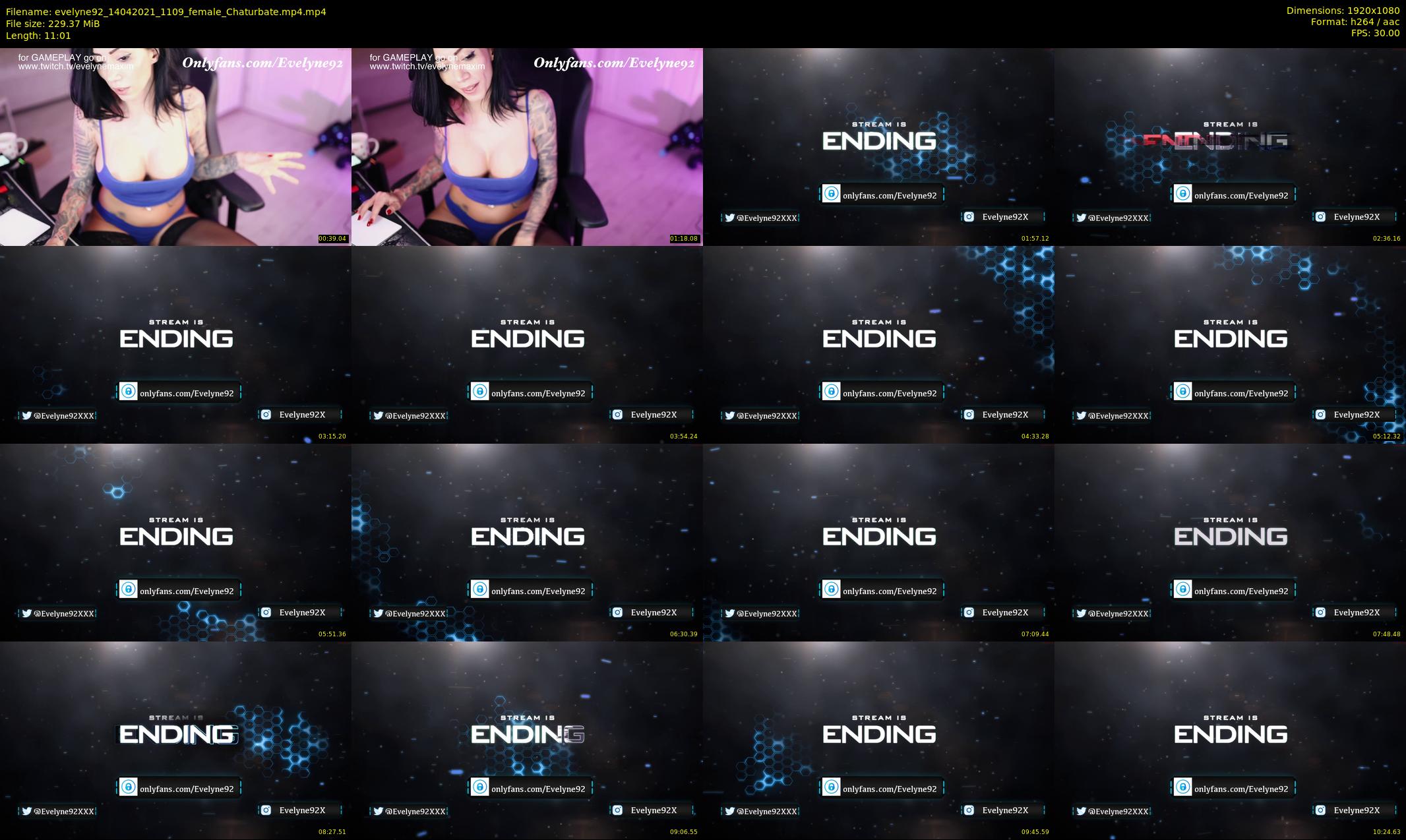 evelyne92 — 12 minute Chaturbate female cam show recording, 1080p, Apr 14, 2021