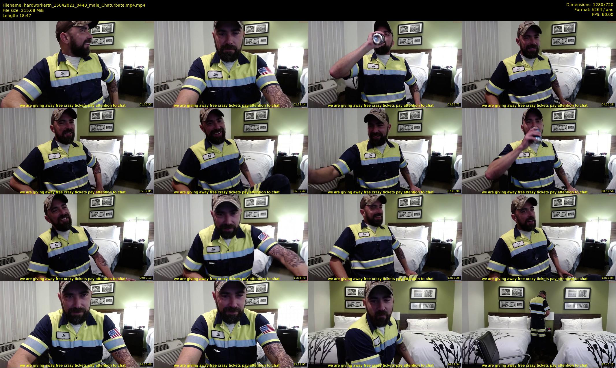 hardworkertn — 19 minute Chaturbate male cam show recording, 720p, Apr 15, 2021