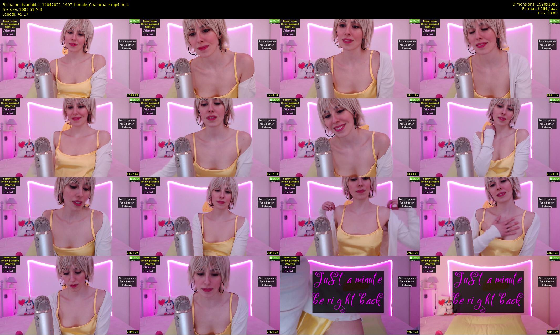 islanublar — 46 minute Chaturbate female cam show recording, 1080p, Apr 14, 2021