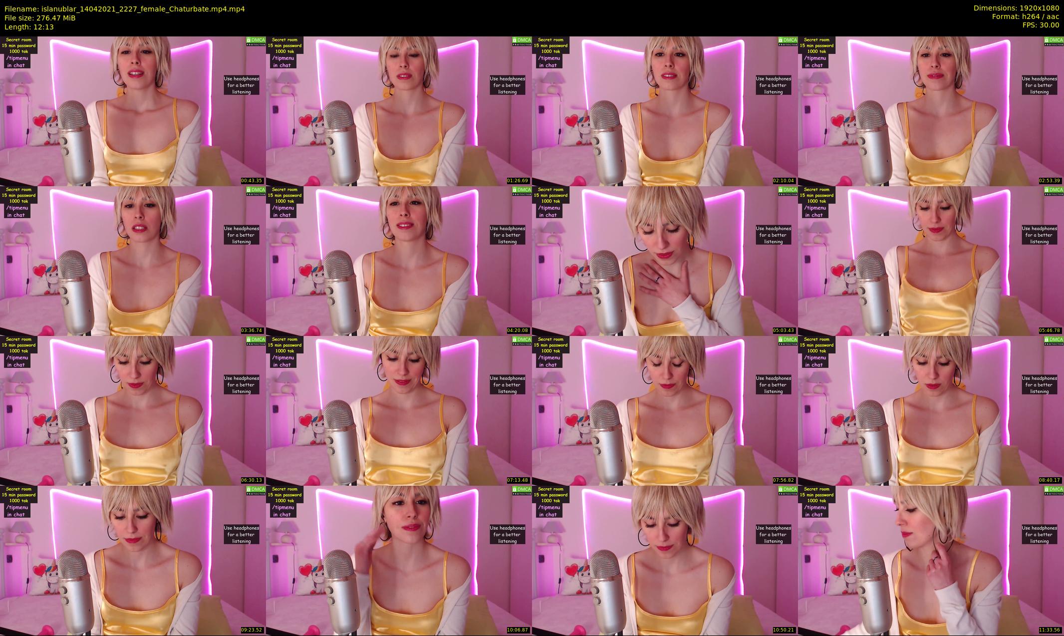 islanublar — 13 minute Chaturbate female cam show recording, 1080p, Apr 14, 2021