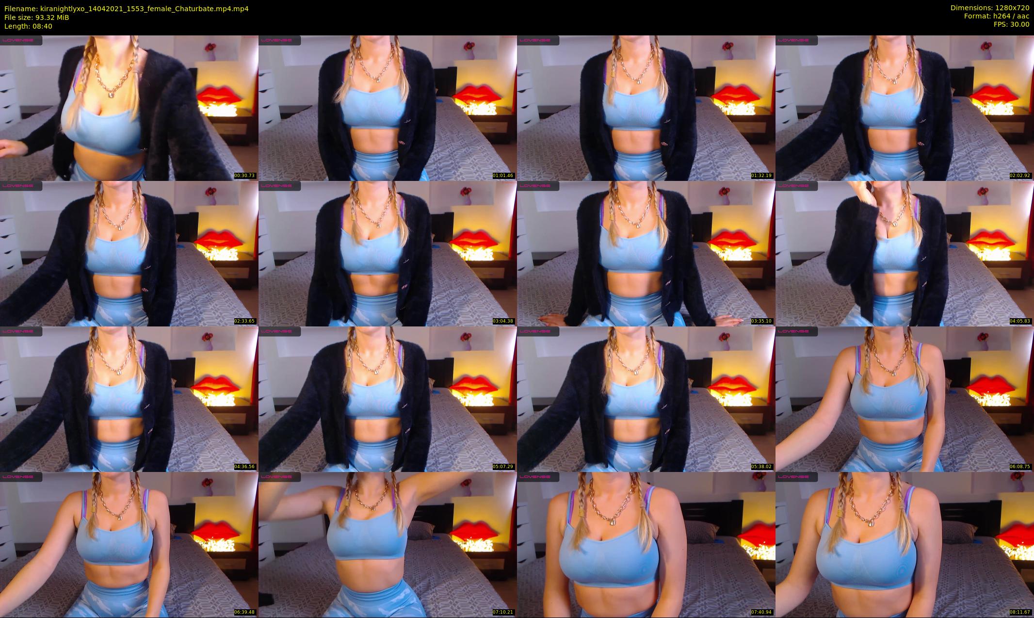 kiranightlyxo — 9 minute Chaturbate female cam show recording, 720p, Apr 14, 2021