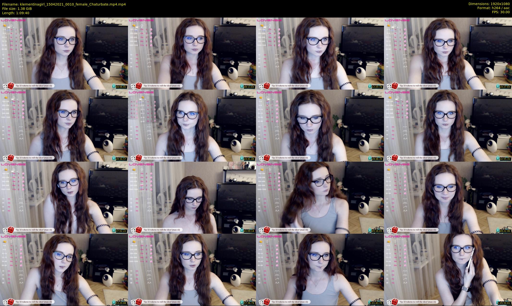 klementinagirl — 70 minute Chaturbate female cam show recording, 1080p, Apr 15, 2021