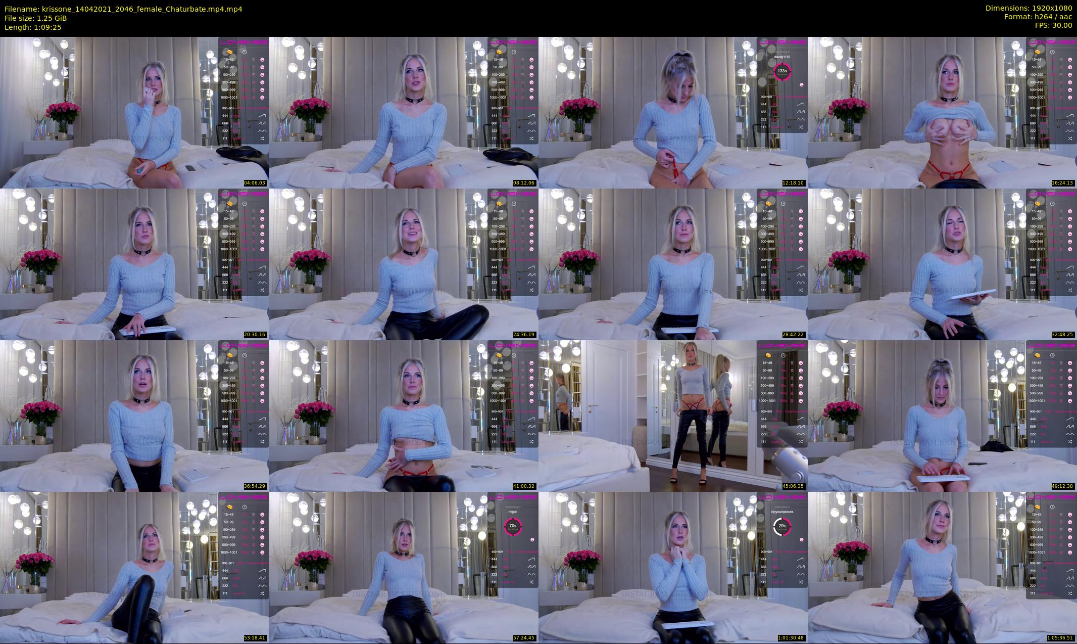krissone — 70 minute Chaturbate female cam show recording, 1080p, Apr 14, 2021