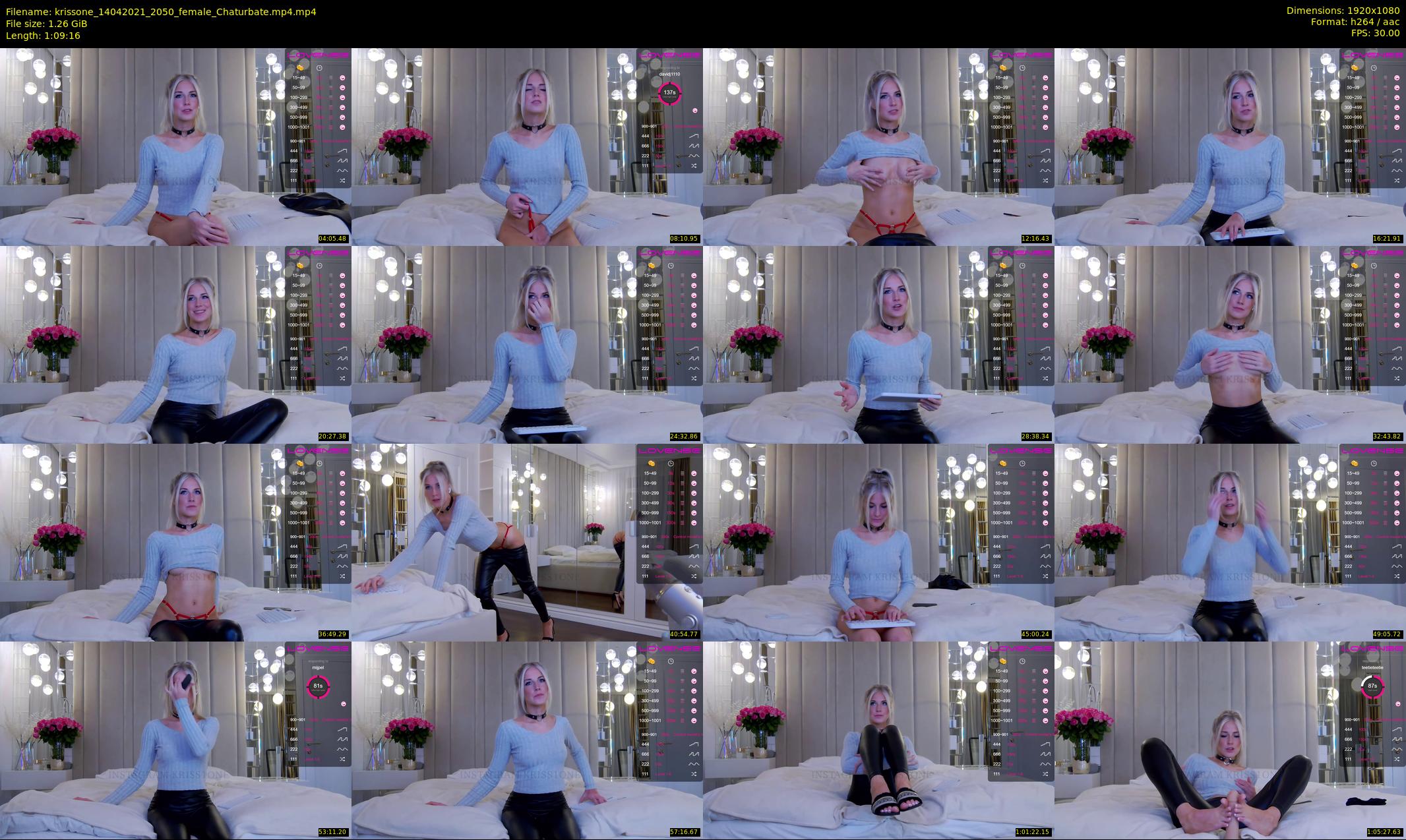 krissone — 70 minute Chaturbate female cam show recording, 1080p, Apr 14, 2021