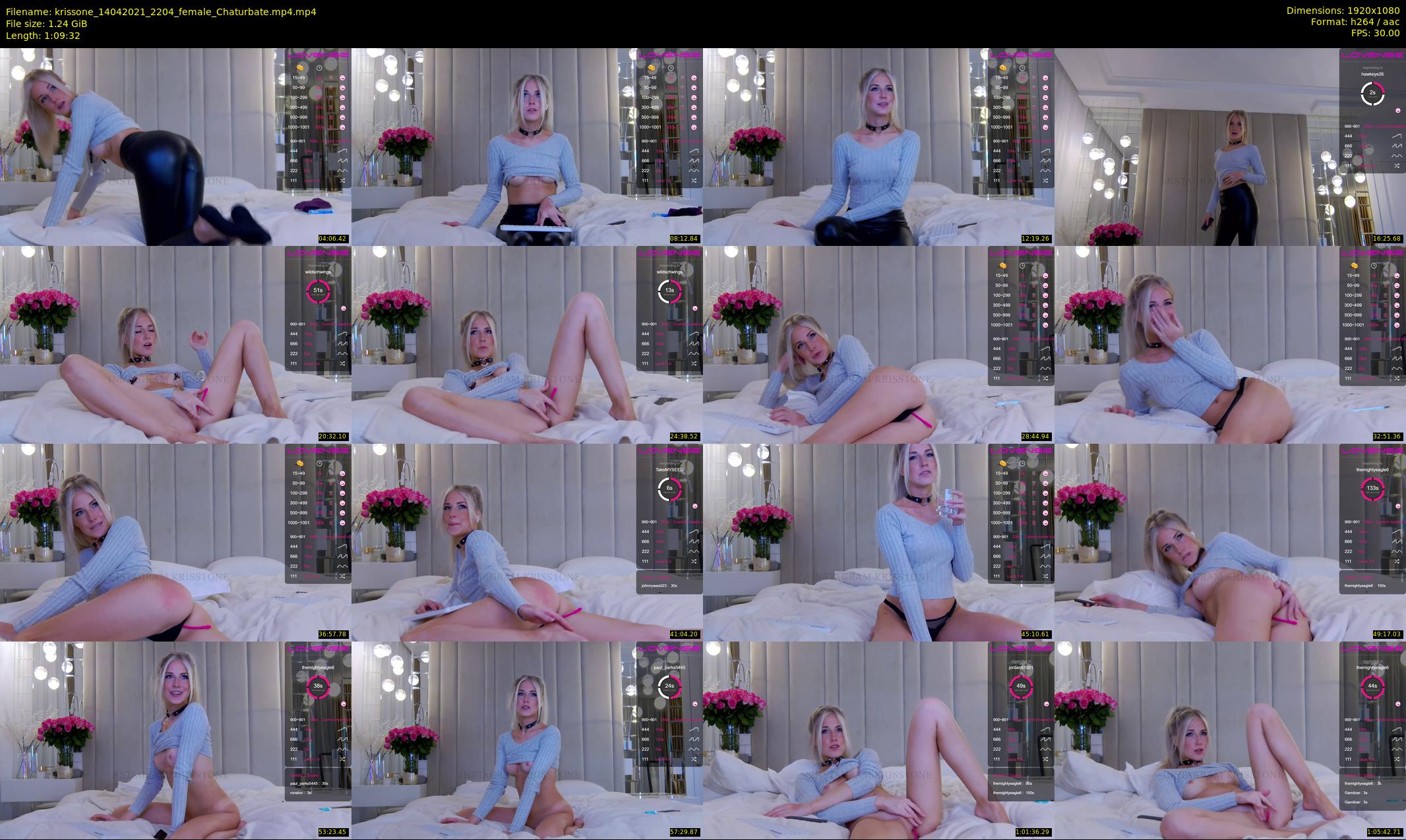 krissone — 70 minute Chaturbate female cam show recording, 1080p, Apr 14, 2021