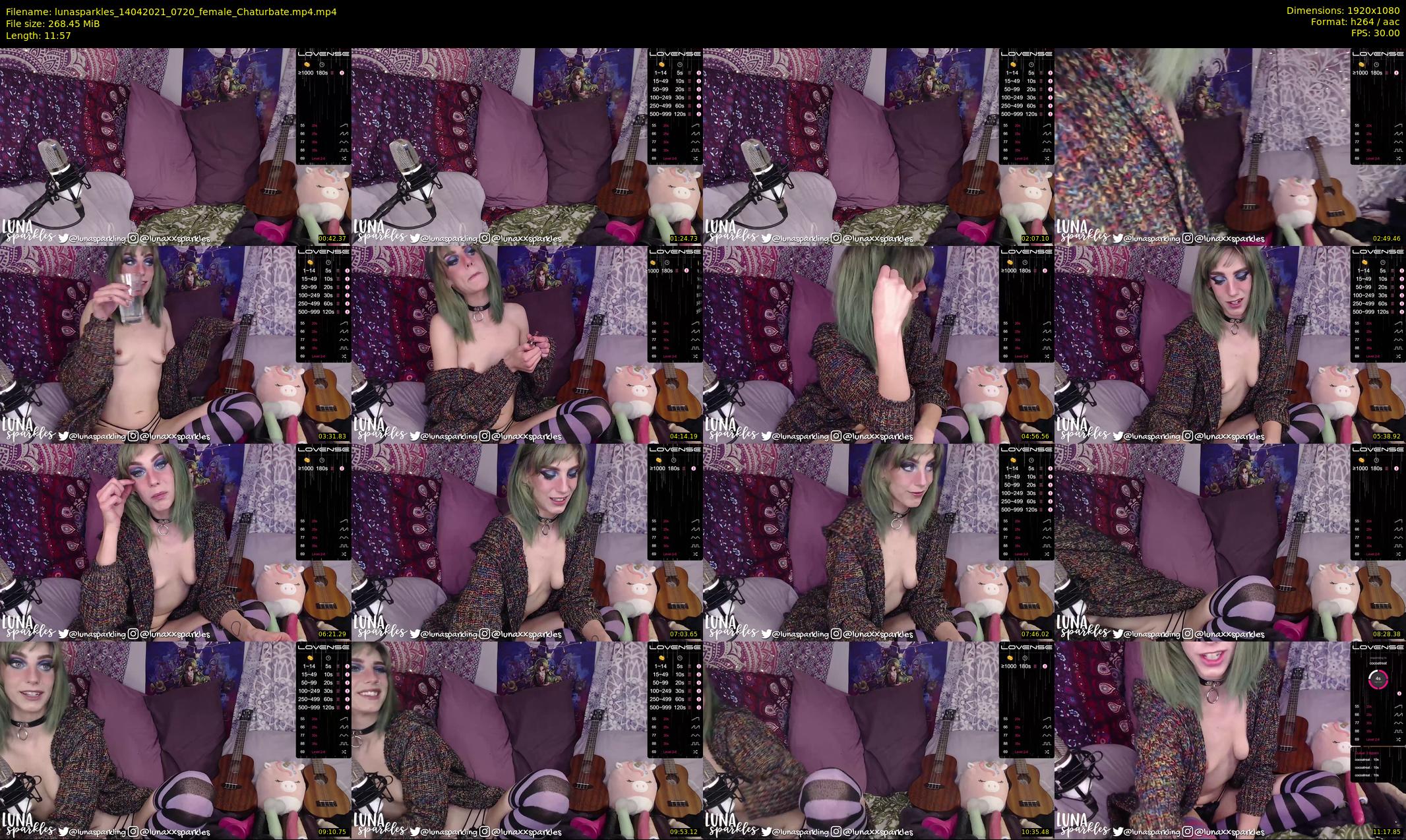 lunasparkles — 12 minute Chaturbate female cam show recording, 1080p, Apr 14, 2021