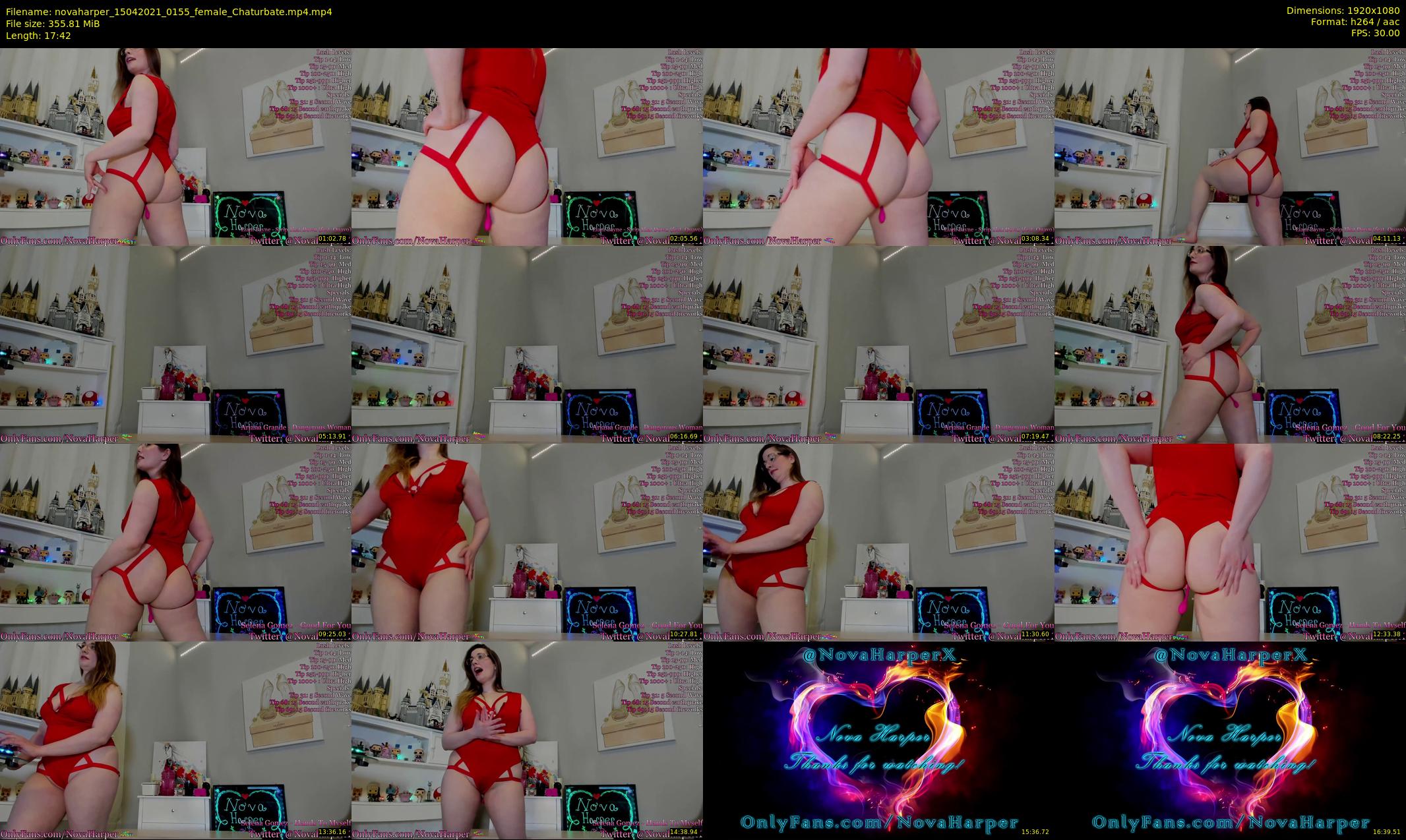 novaharper — 18 minute Chaturbate female cam show recording, 1080p, Apr 15, 2021