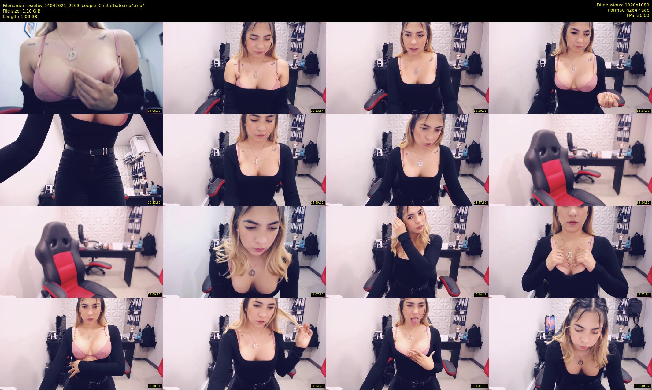 rosiehw — 70 minute Chaturbate couple cam show recording, 1080p, Apr 14, 2021