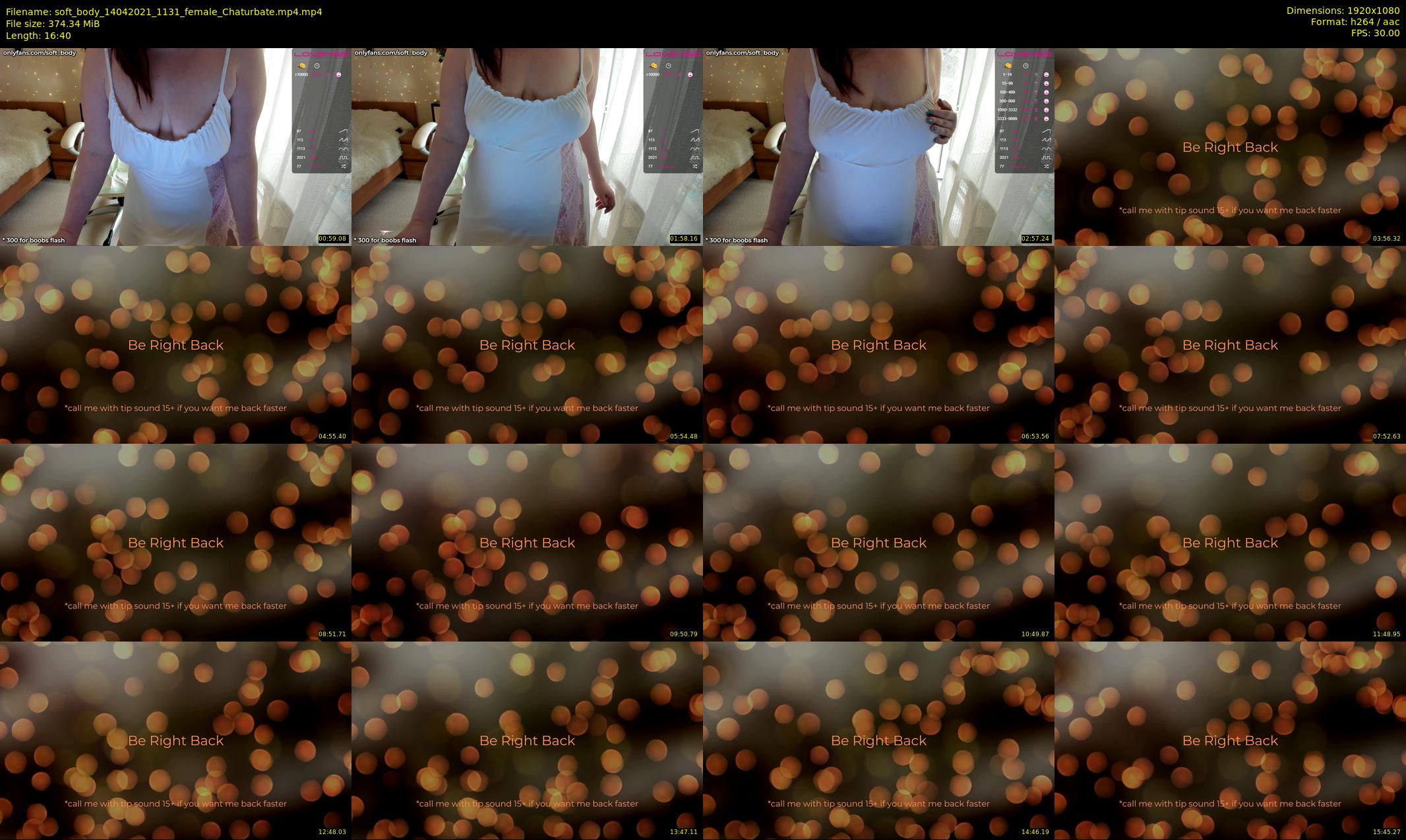 soft_body — 17 minute Chaturbate female cam show recording, 1080p, Apr 14, 2021
