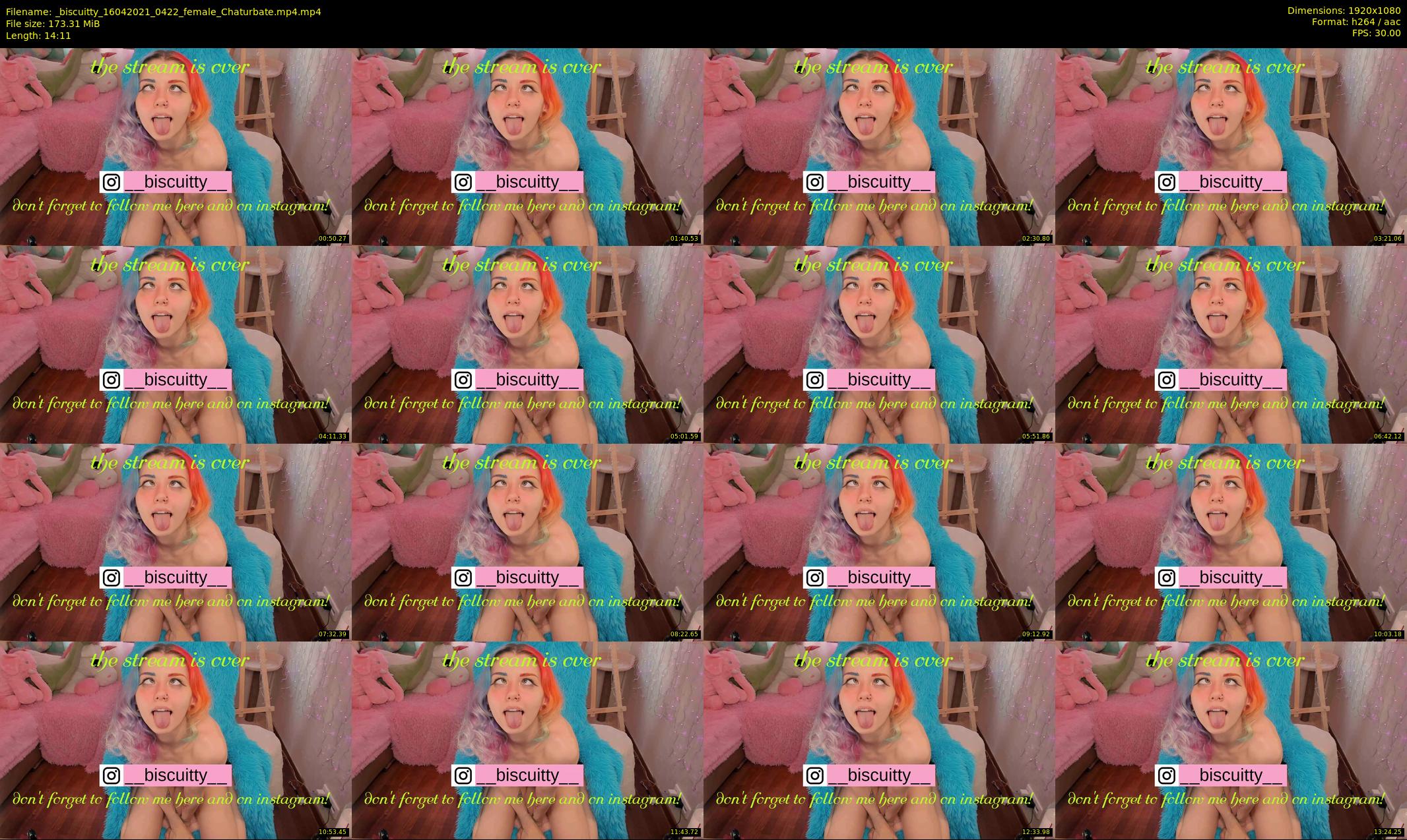_biscuitty — 15 minute Chaturbate female cam show recording, 1080p, Apr 16, 2021