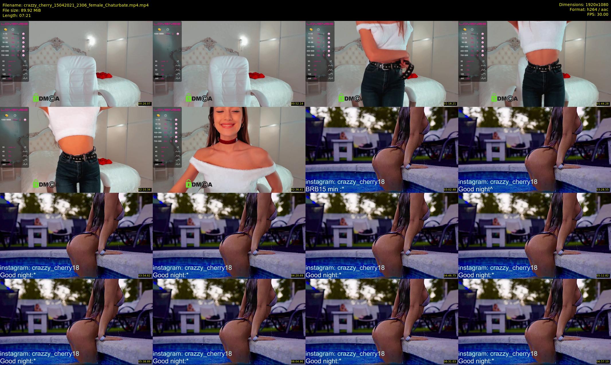 crazzy_cherry — 8 minute Chaturbate female cam show recording, 1080p, Apr 15, 2021