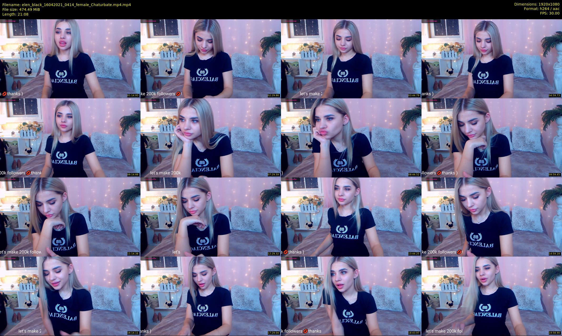 elen_black — 22 minute Chaturbate female cam show recording, 1080p, Apr 16, 2021