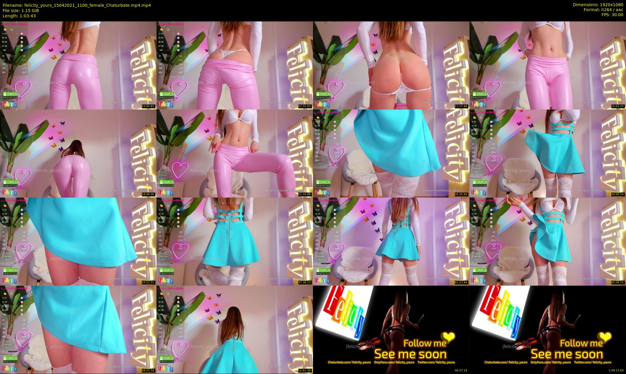 felicity_yours — 64 minute Chaturbate female cam show recording, 1080p, Apr 15, 2021