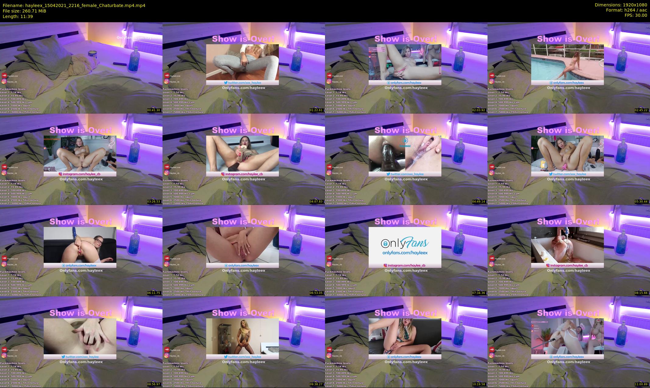hayleex — 12 minute Chaturbate female cam show recording, 1080p, Apr 15, 2021