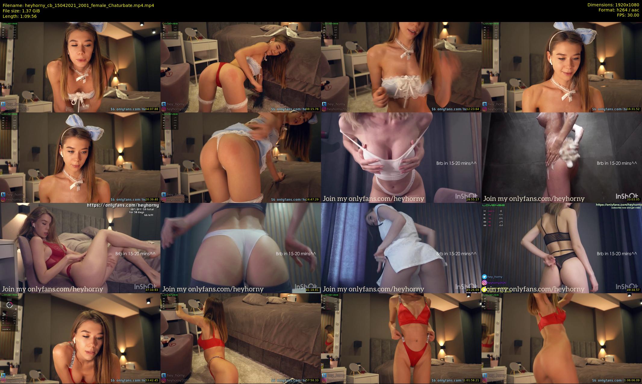 heyhorny_cb — 70 minute Chaturbate couple cam show recording, 1080p, Apr 15, 2021