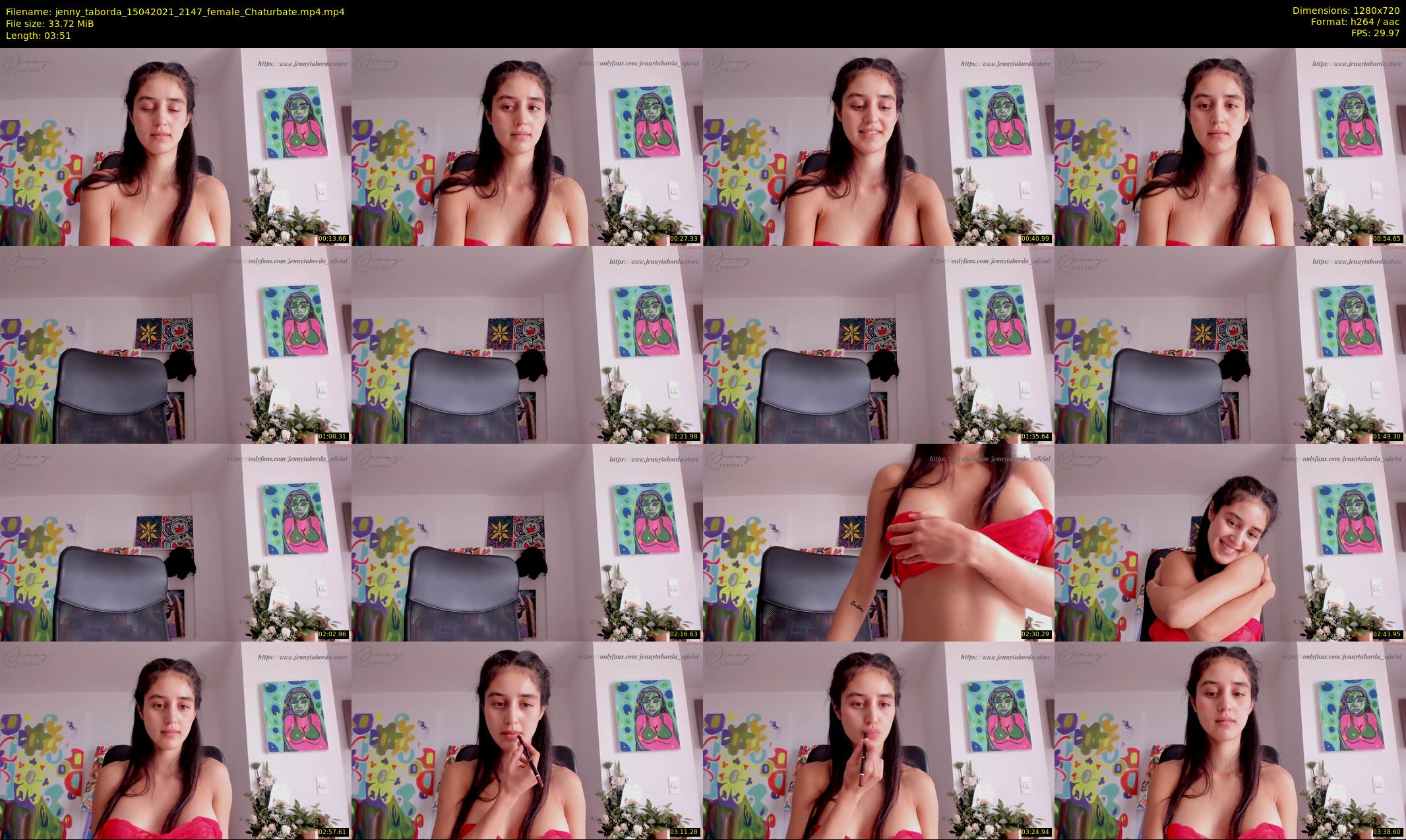 jenny_taborda — 4 minute Chaturbate female cam show recording, 720p, Apr 15, 2021