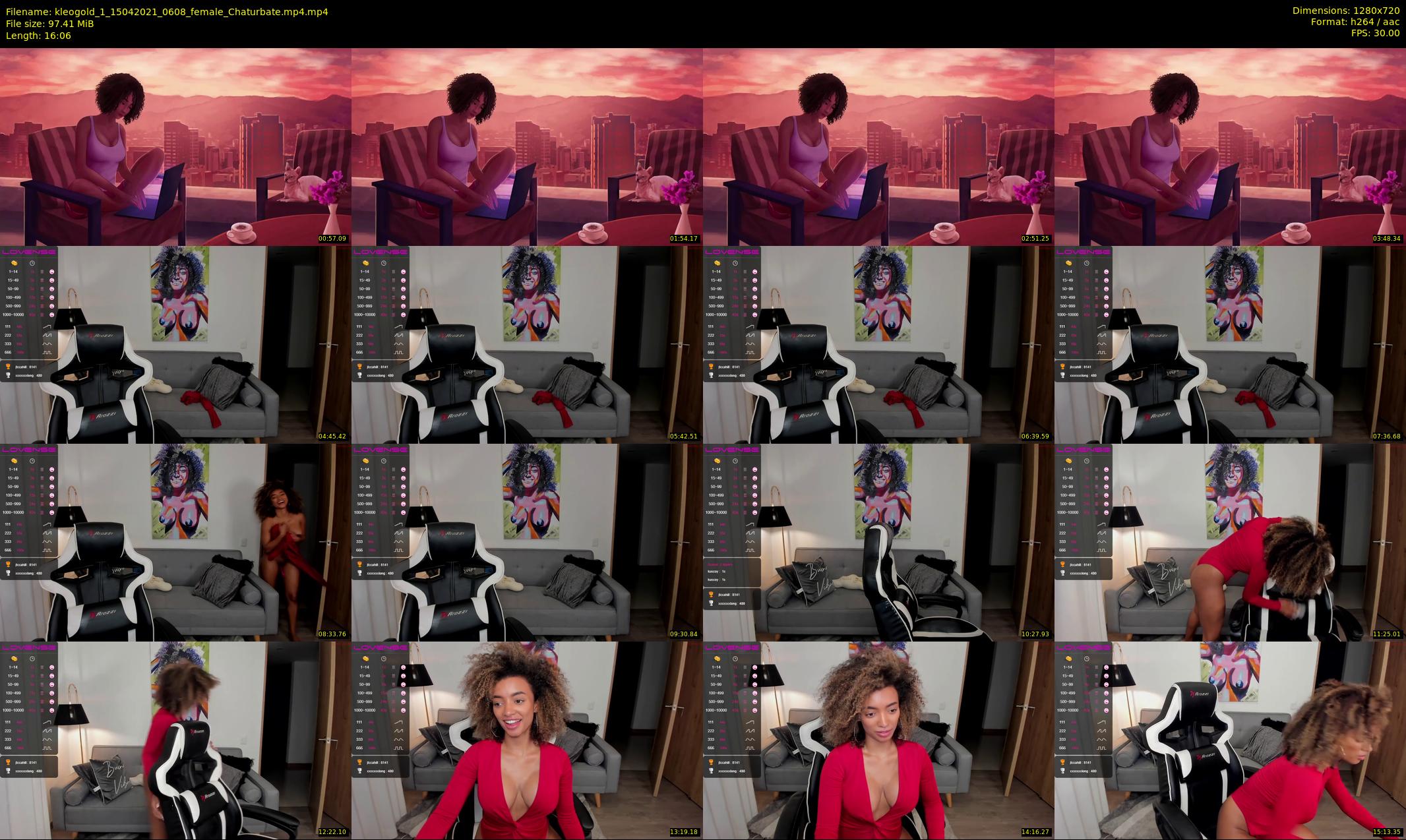 kleogold_1 — 17 minute Chaturbate female cam show recording, 720p, Apr 15, 2021