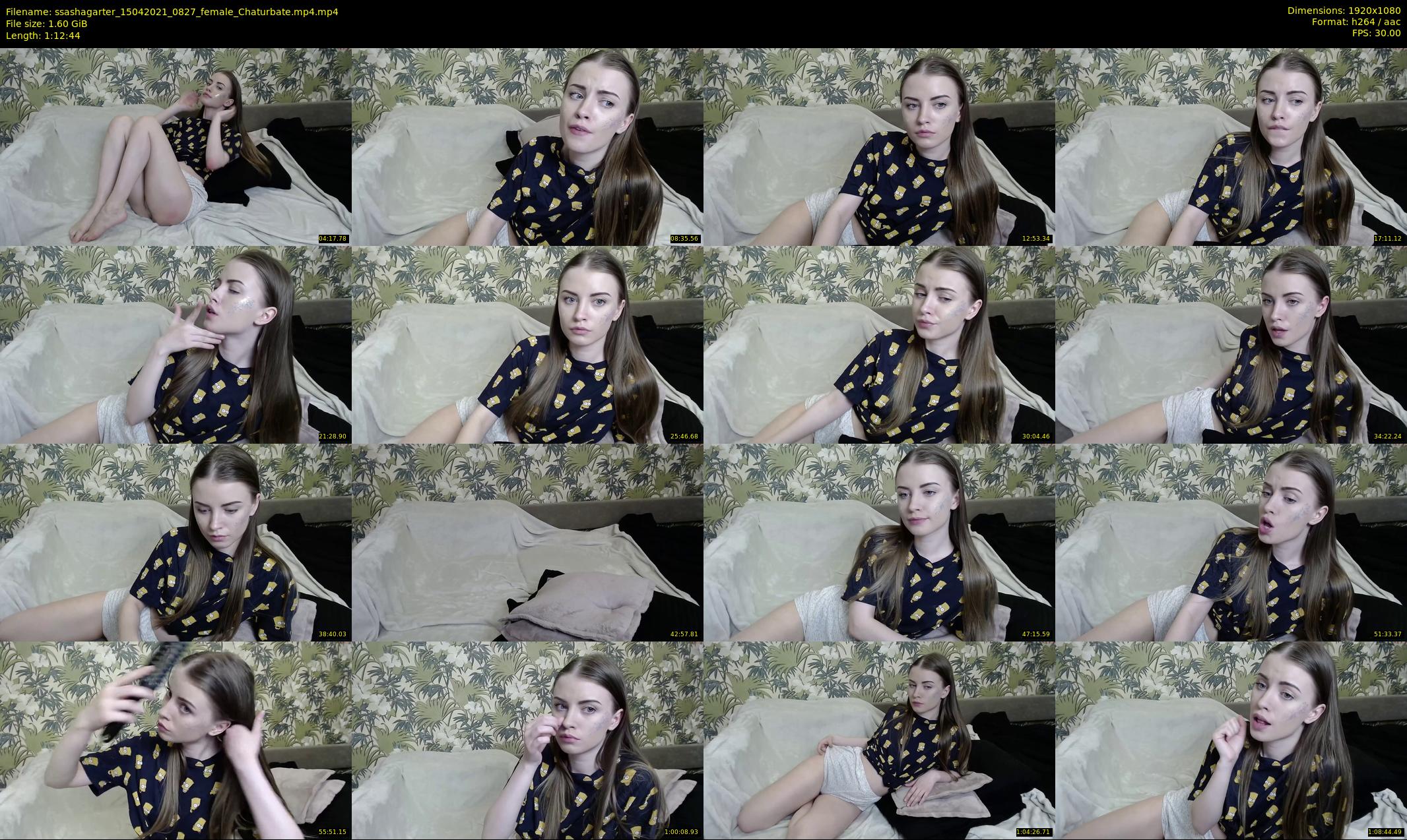ssashagarter — 73 minute Chaturbate female cam show recording, 1080p, Apr 15, 2021