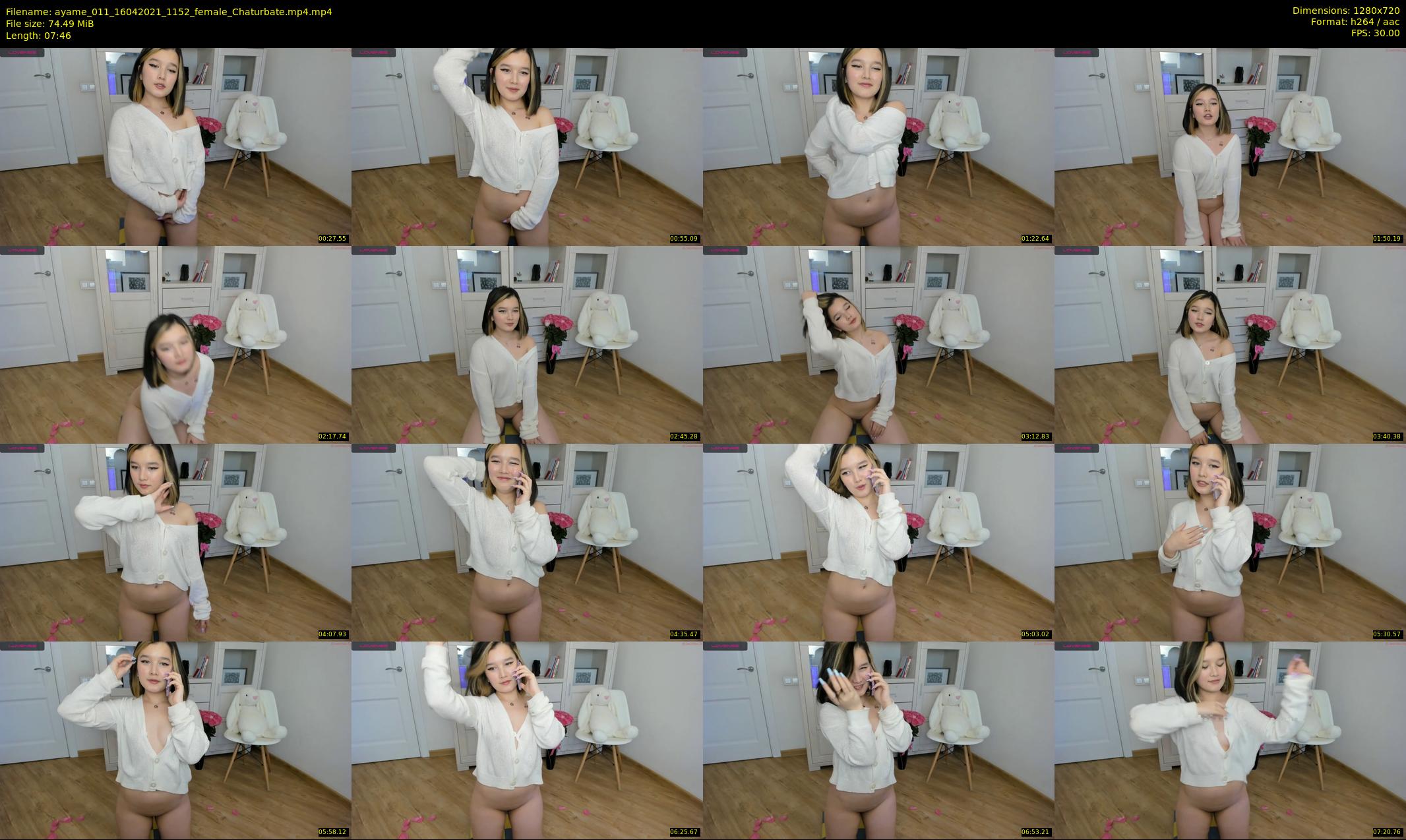 ayame_011 — 8 minute Chaturbate female cam show recording, 720p, Apr 16, 2021