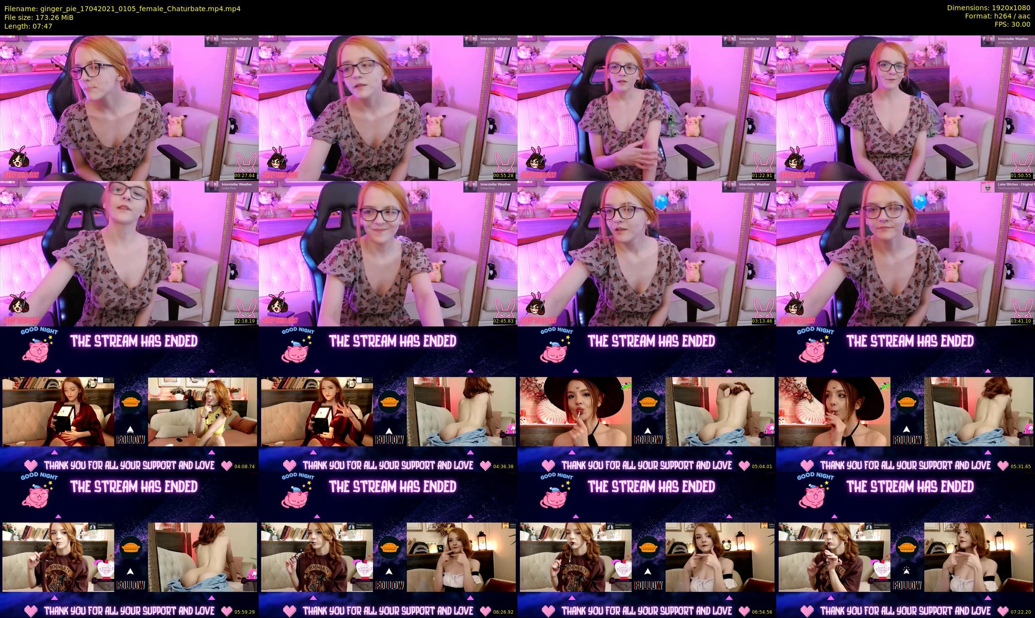 ginger_pie — 8 minute Chaturbate female cam show recording, 1080p, Apr 17, 2021