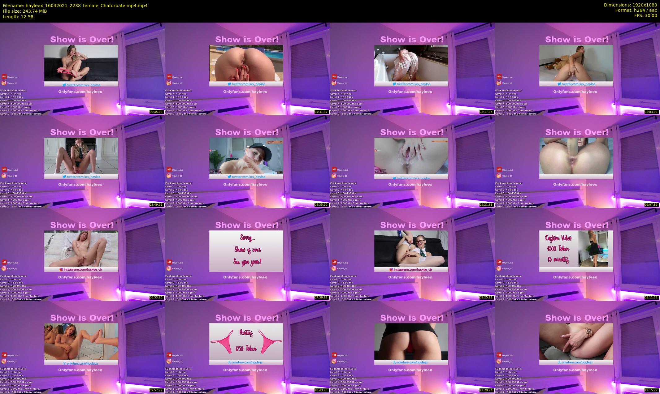 hayleex — 13 minute Chaturbate female cam show recording, 1080p, Apr 16, 2021