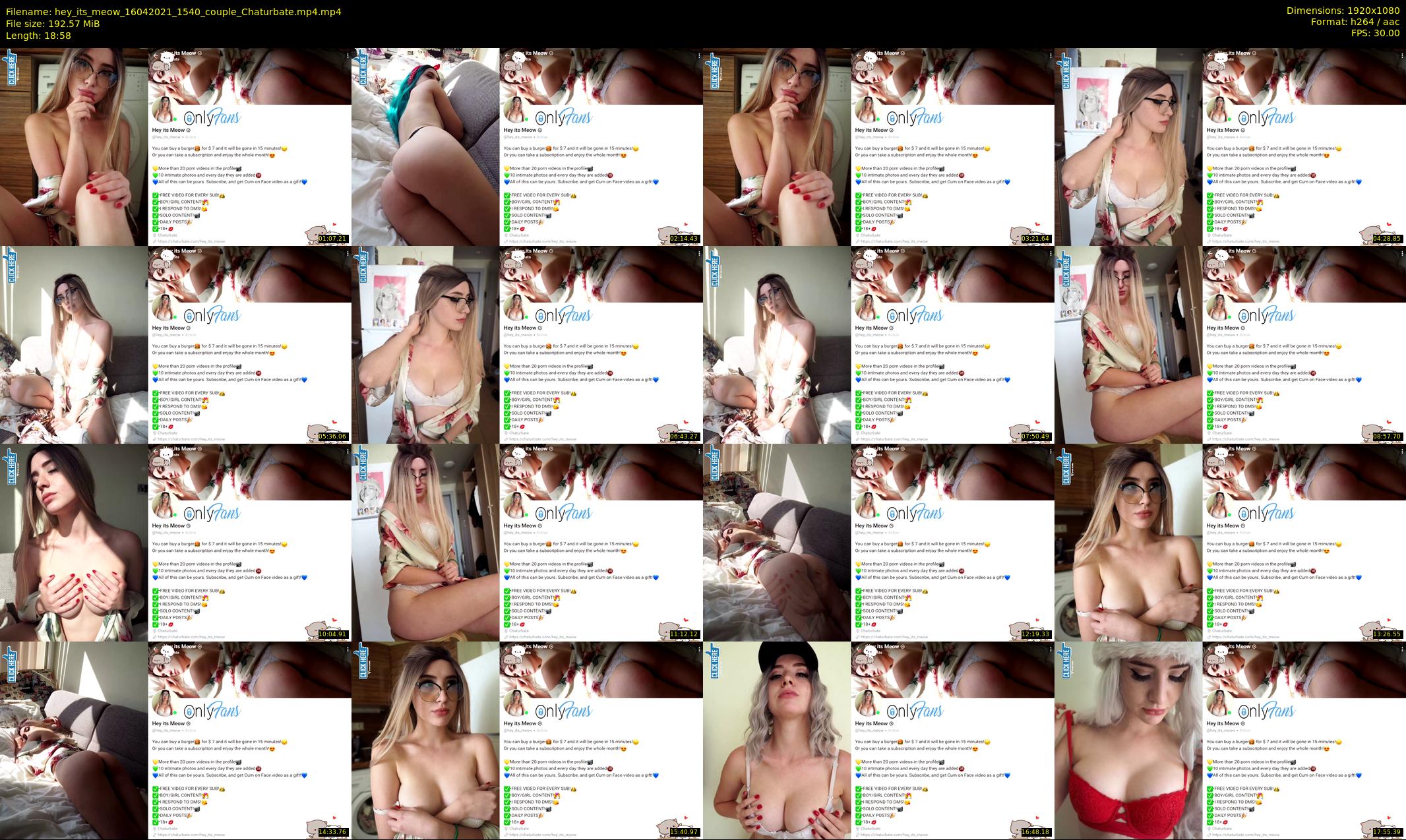 hey_its_meow — 19 minute Chaturbate couple cam show recording, 1080p, Apr 16, 2021